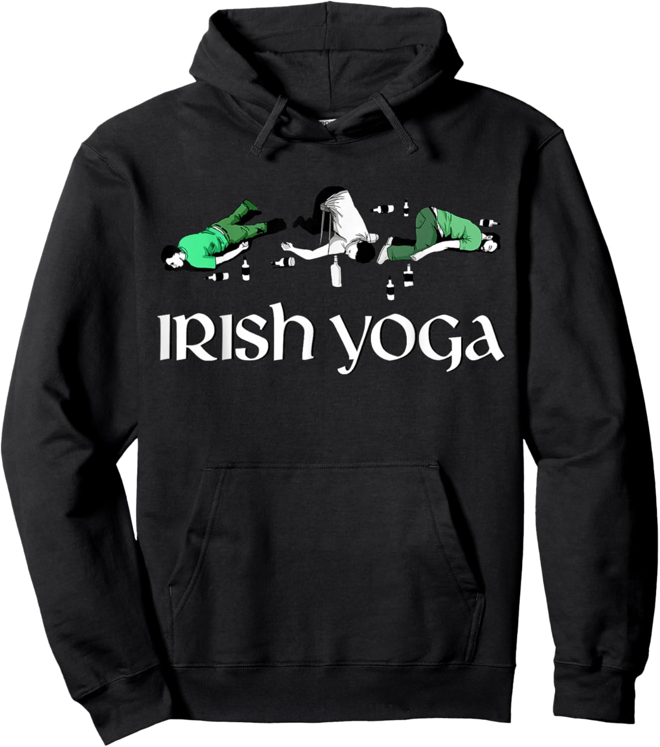 St Patricks Day Irish Yoga Hoodie - Hoodie | Black