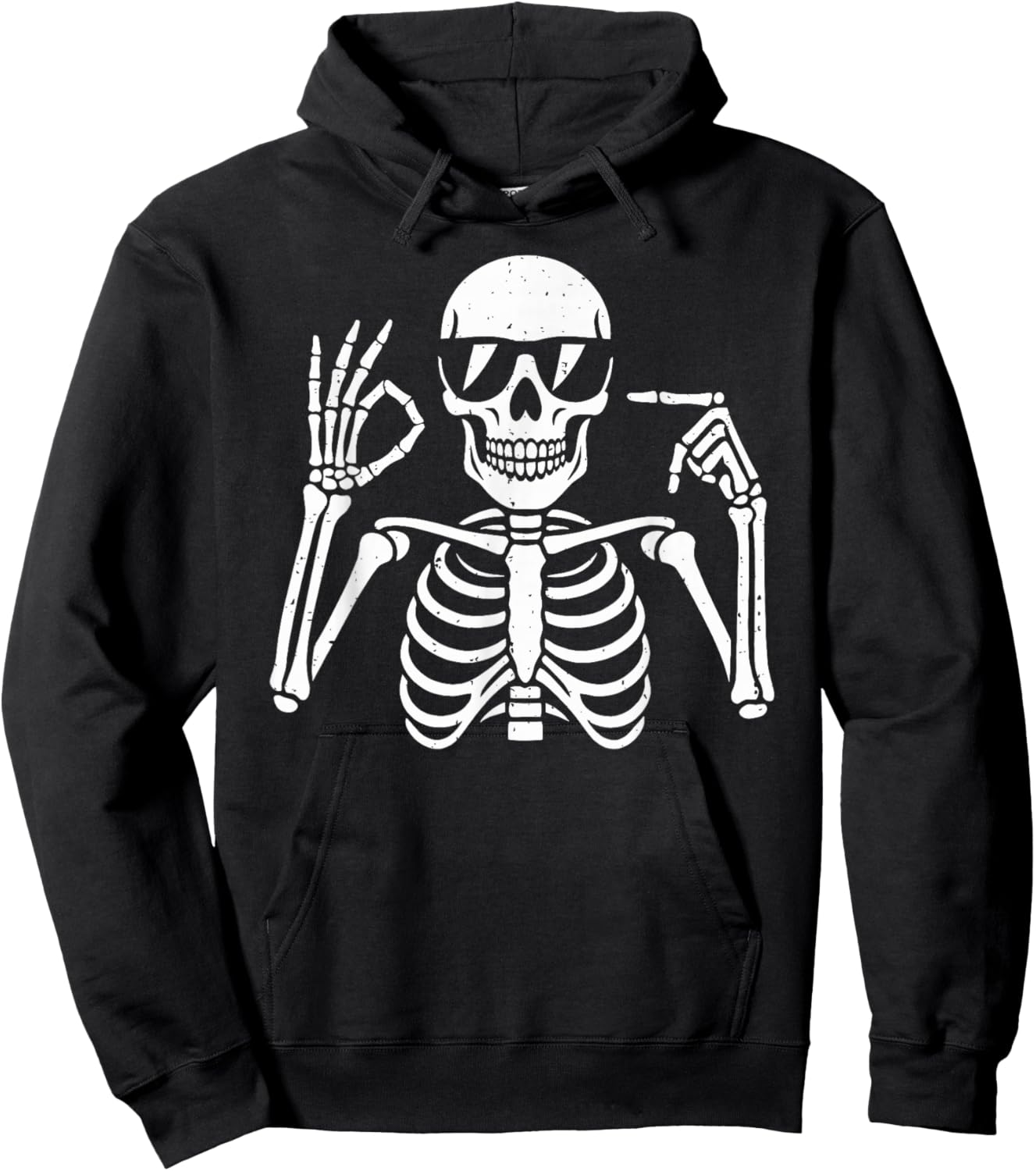 Funny Six Seven Meme Trendy Skeleton Halloween Gen Z Slang Hoodie - Hoodie | Black