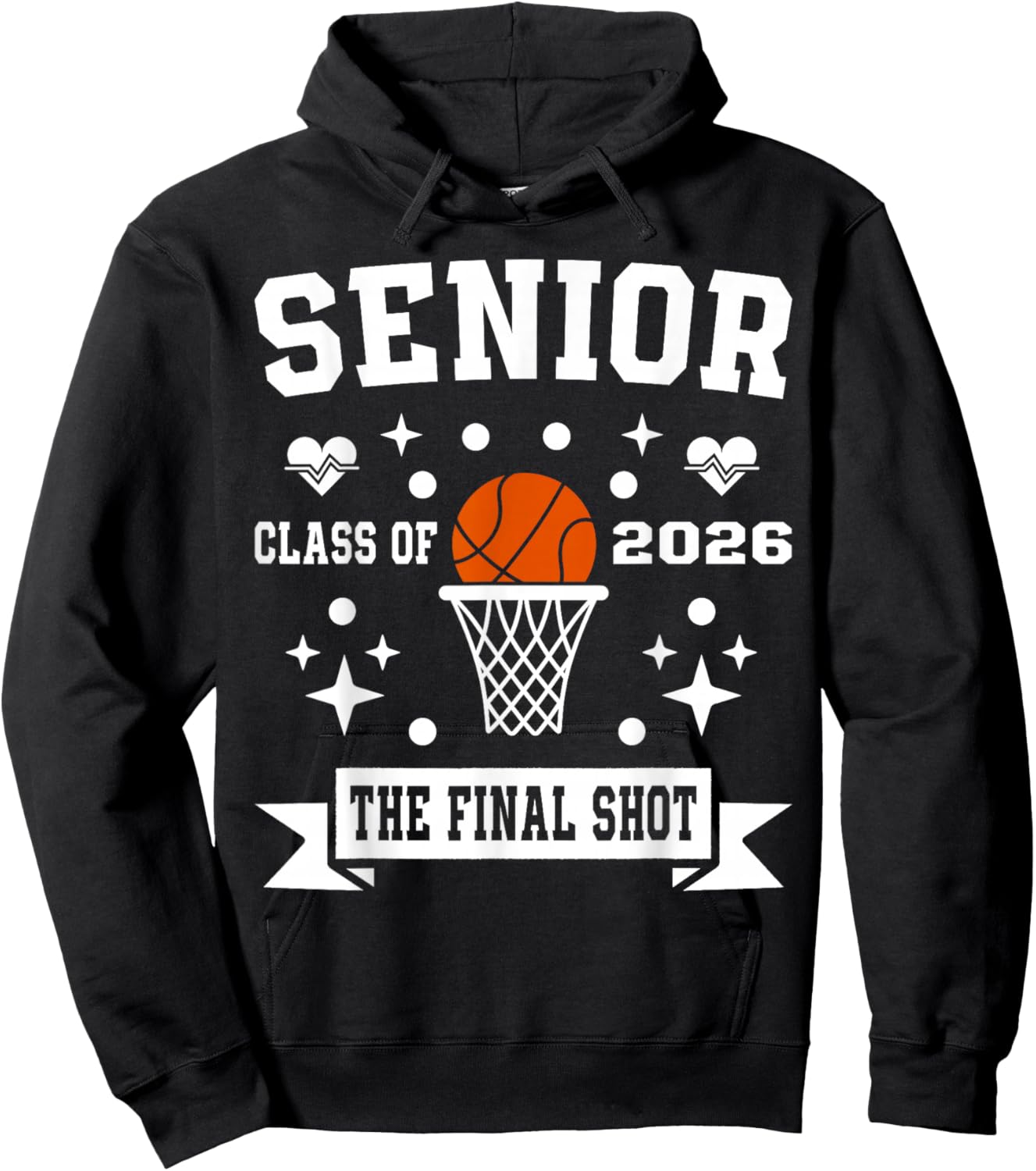 Senior Basketball Class of 2026 Crew Basketball Senior Night Hoodie - Hoodie | Black