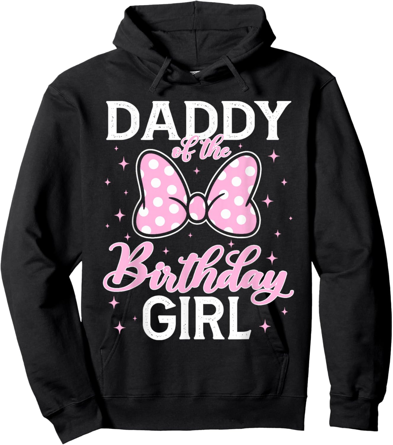 Daddy of The Birthday Girl Pink Bow Family Matching Hoodie - Hoodie | Black
