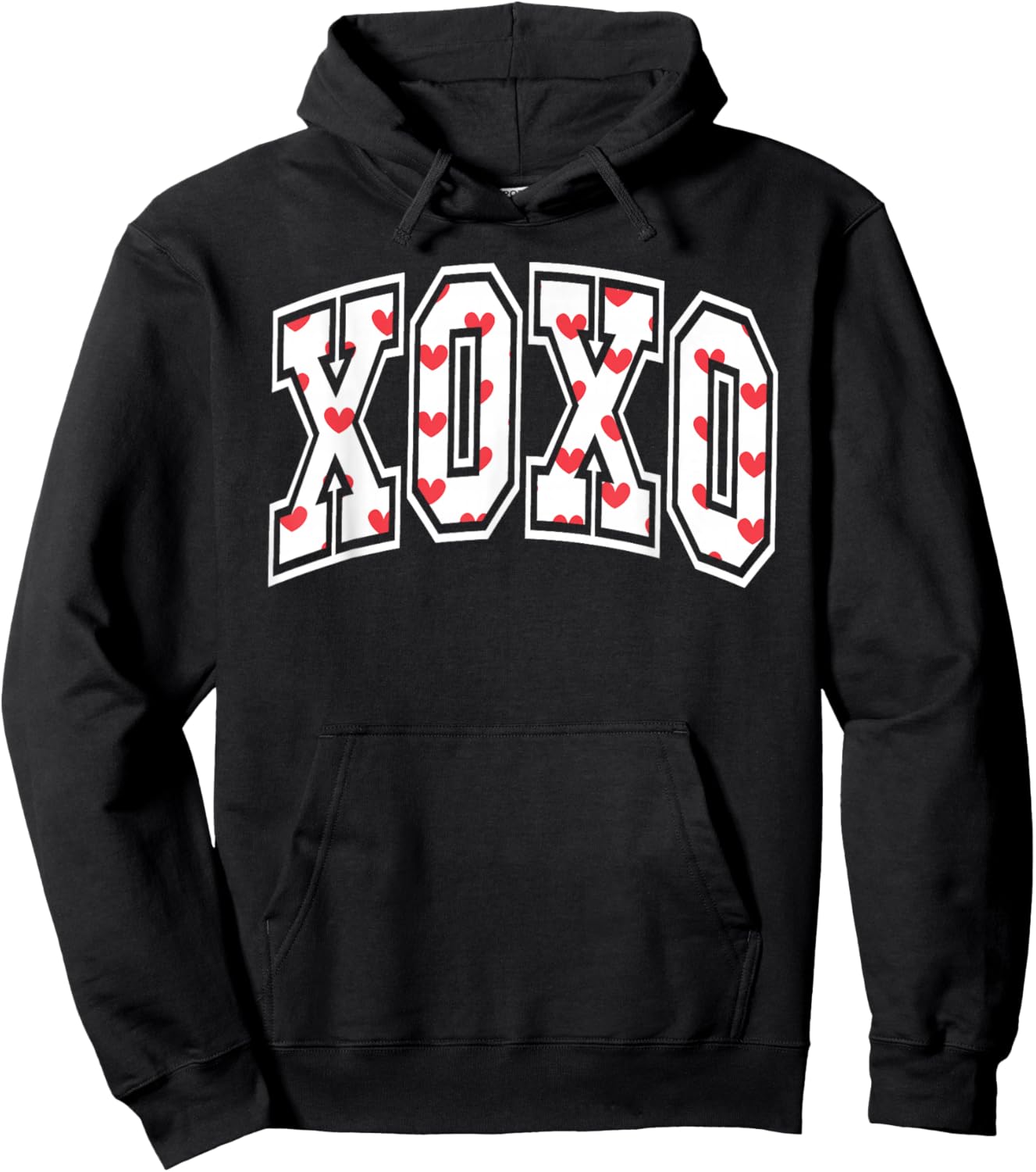 XOXO Valentine Heart Retro Valentine Gifts Women Hoodie - Hoodie | Black