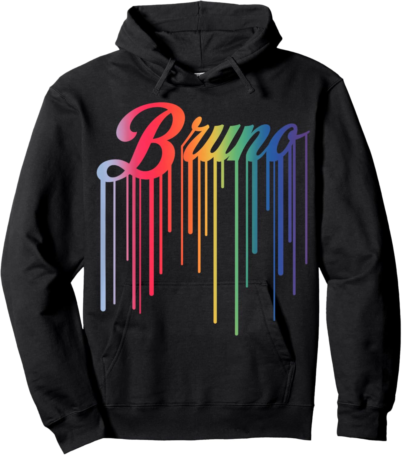 Bruno First Name Personalized Women Kids Hoodie - Hoodie | Black