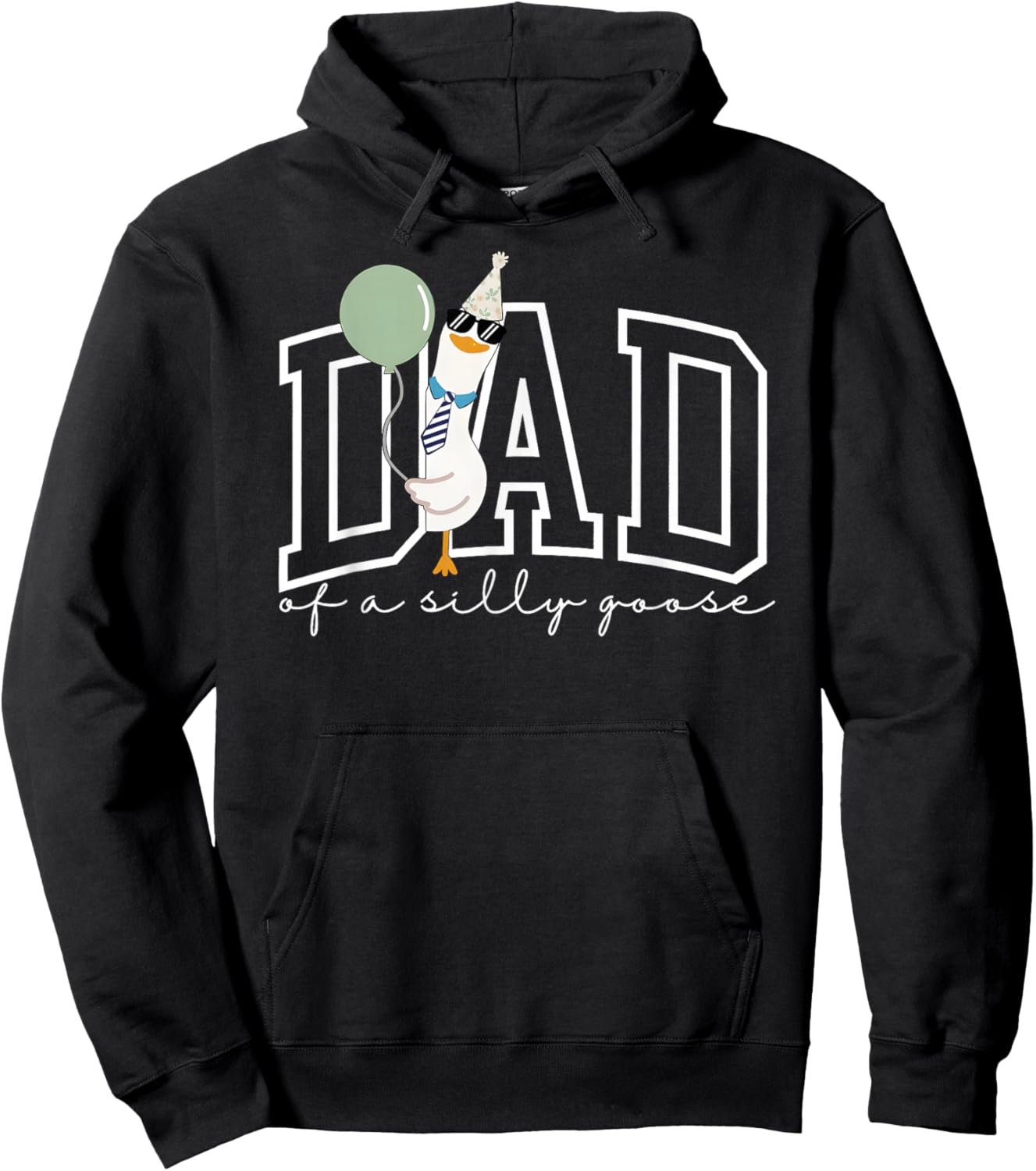 One Silly Goose Dad Papa 1st First Birthday Family Matching Hoodie - Hoodie | Black
