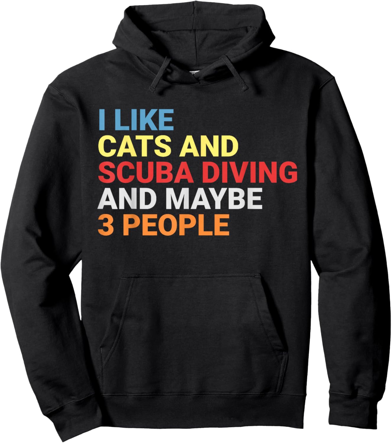 Retro I Like Cats and Scuba Diving Lover Diver Funny Cat Hoodie - Hoodie | Black