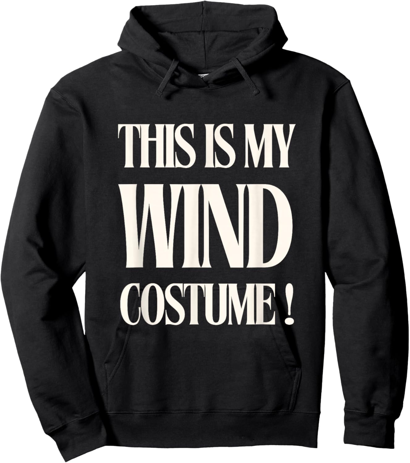 Funny Wind Costume Clever Costume Joke Quote Hoodie - Hoodie | Black