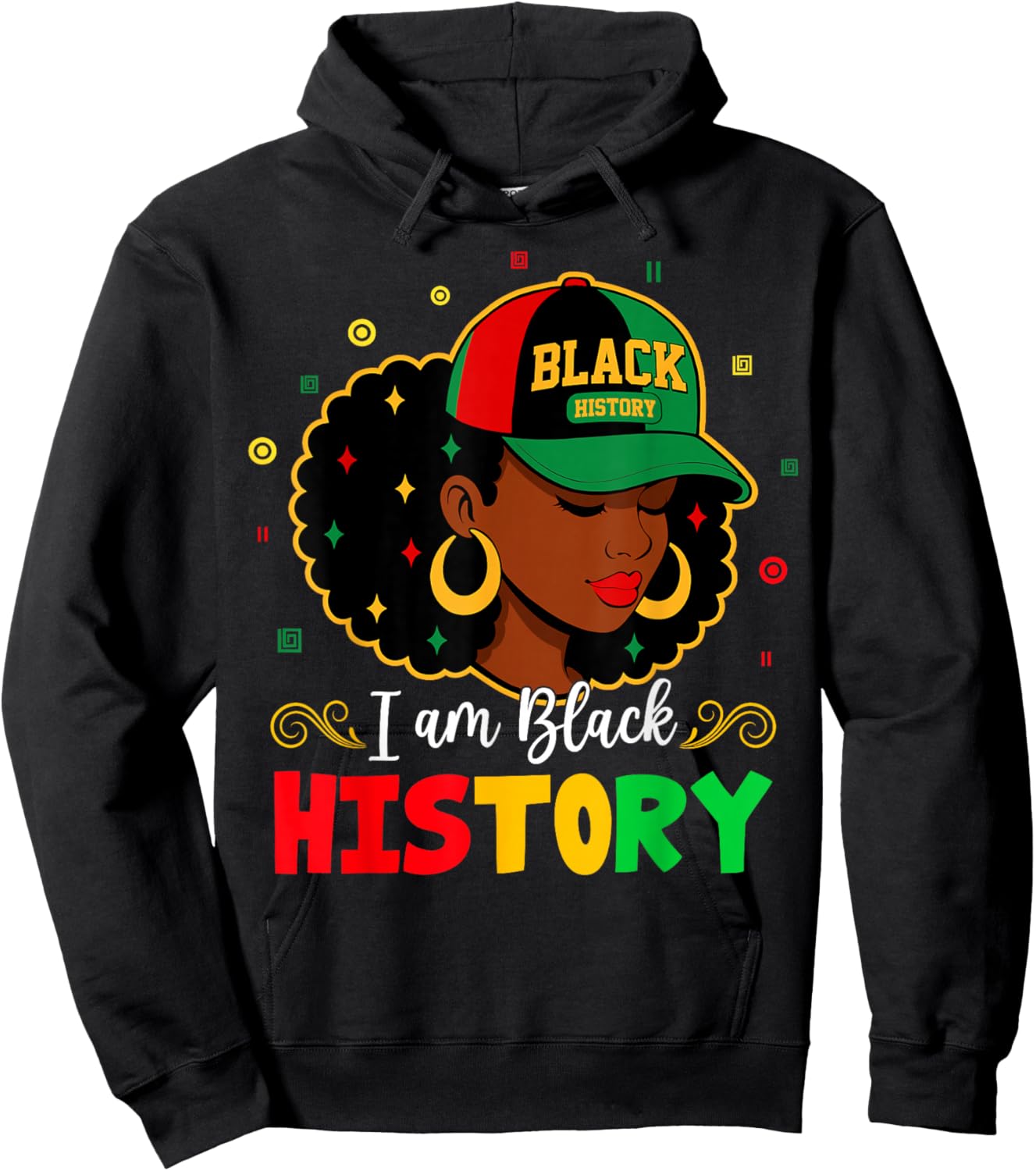 I Am Black History Month Black Melanin Women Kids Girls Hoodie - Hoodie | Black