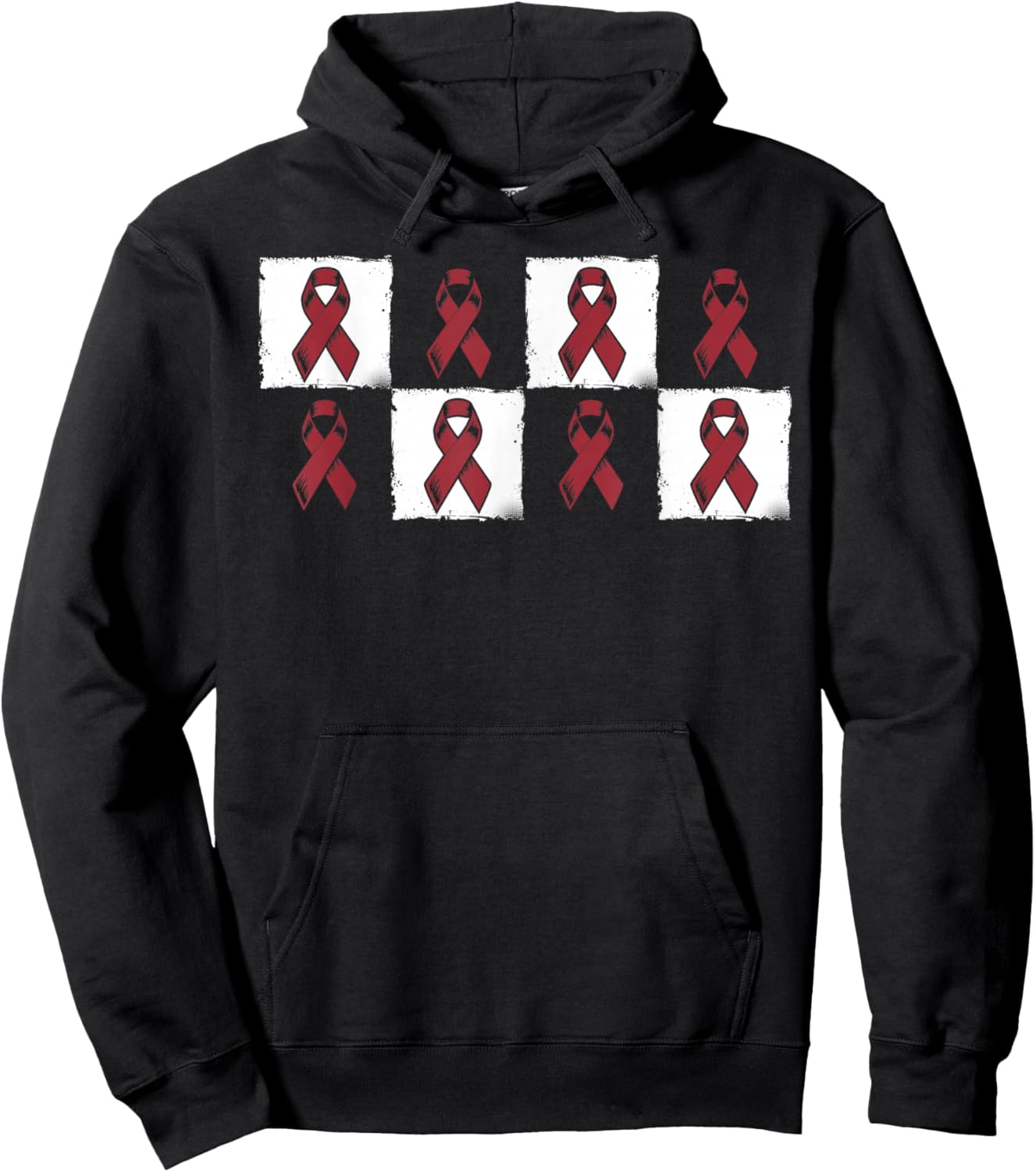 Ribbon- Multiple Myeloma Cancer Awareness Supporter Hoodie - Hoodie | Black