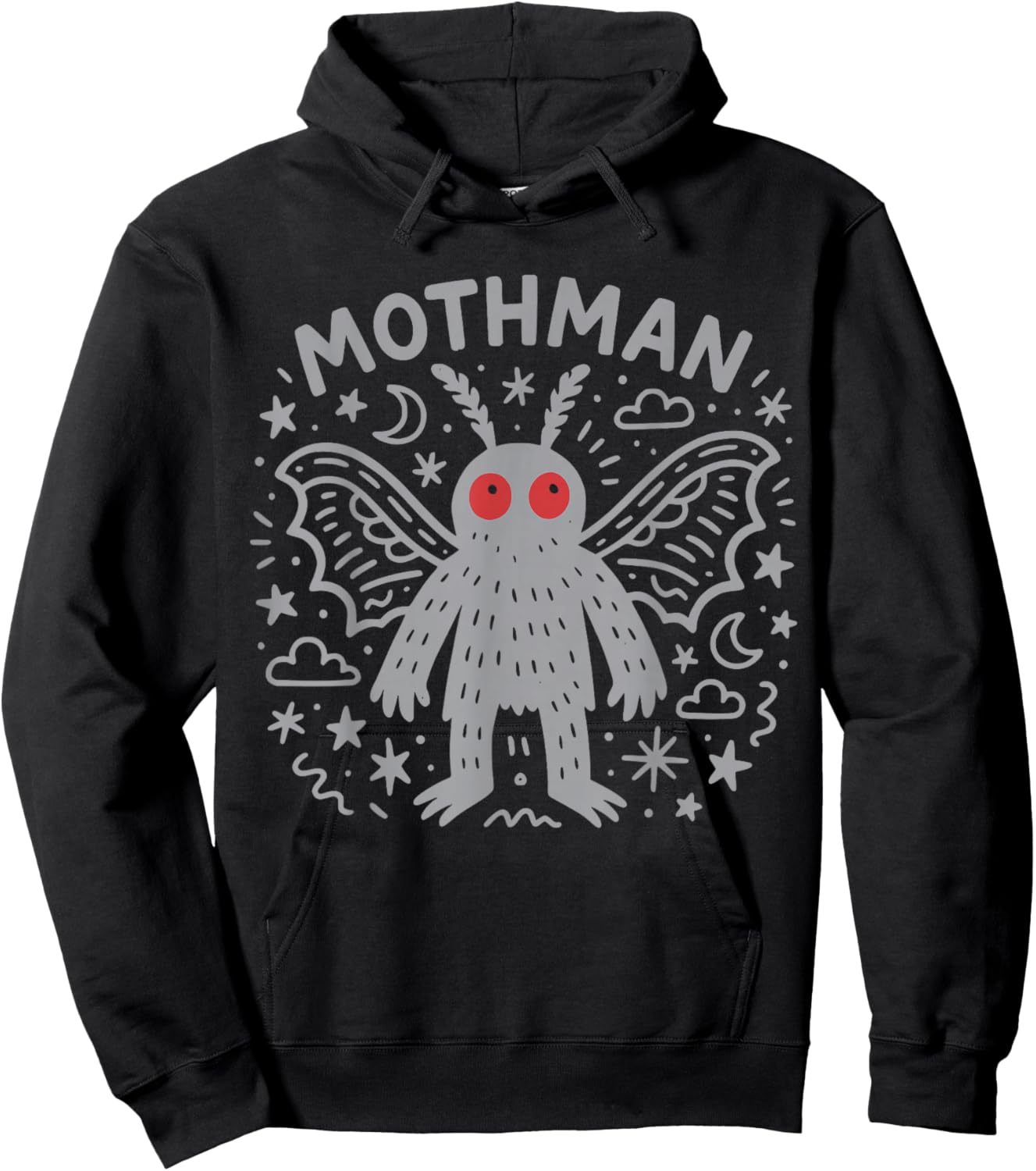 Mothman Cryptid Mythical Creature Folk Horror Women Men Hoodie - Hoodie | Black