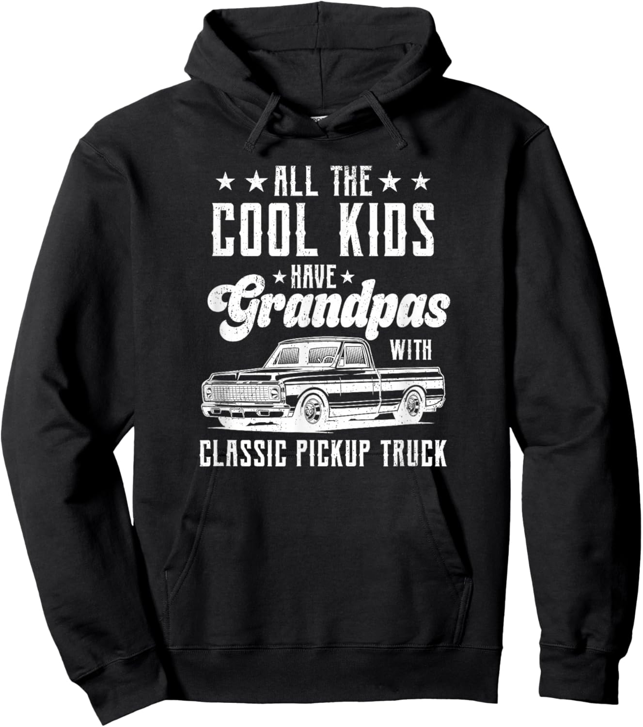 All The Cool Kids Have Grandpas with Classic Truck Hoodie - Hoodie | Black