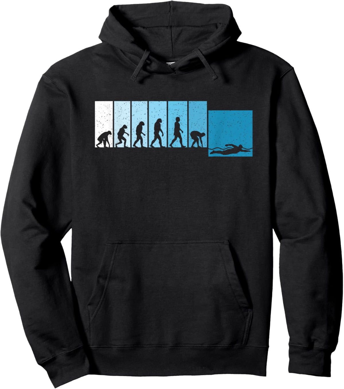 Swimming Evolution Swim Funny Swimmer Men Boys Kids Hoodie - Hoodie | Black