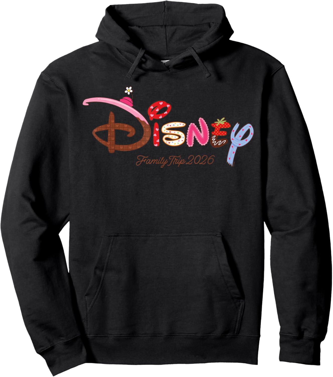 Disney Sweet Treat Hearts Family Trip Vacation Matching 2026 Hoodie - Hoodie | Black