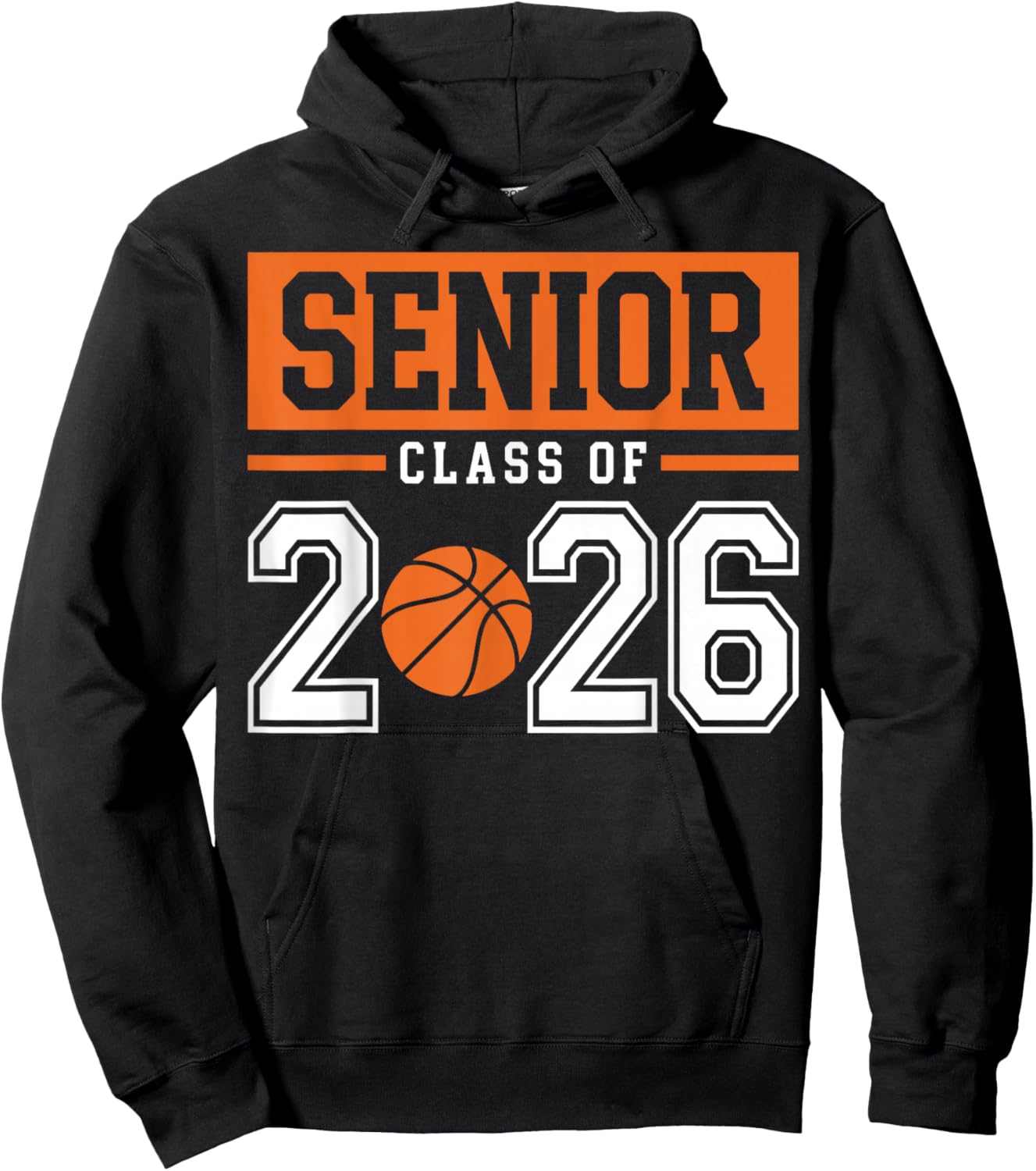 Class of 2026 Graduation Senior 26 Basketball Outfit Hoodie - Hoodie | Black