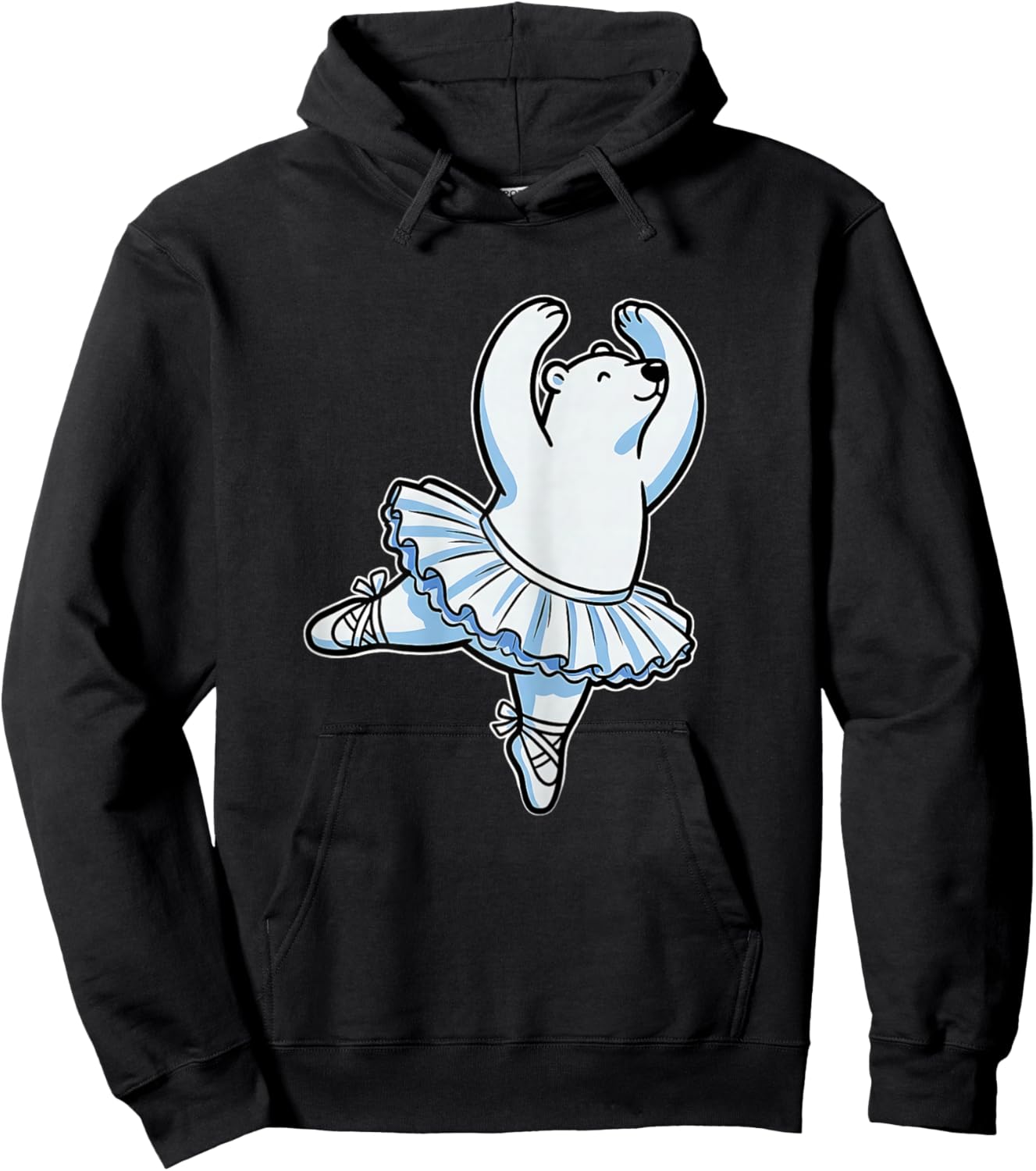 Bearina Cute Polar Bear Ballerina Pun Ballet Dance Fans #2 Hoodie - Hoodie | Black