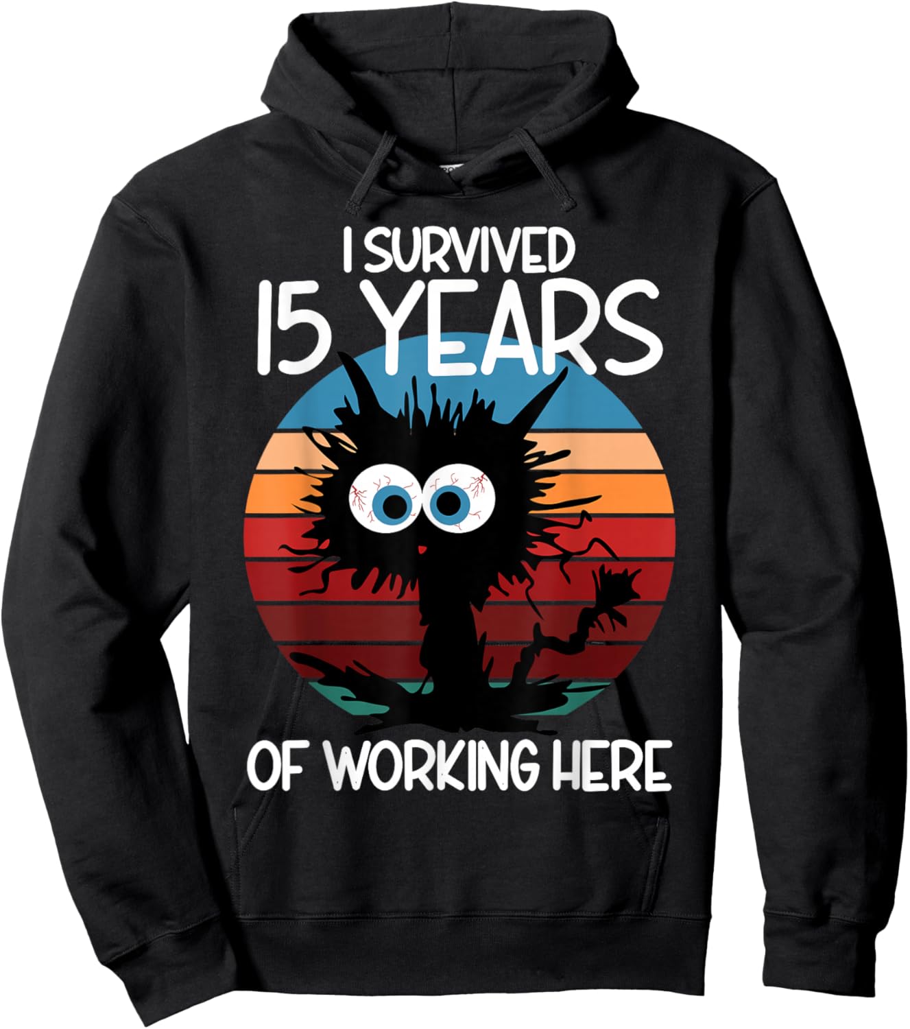 I Survived 15 Years of Working Here Hoodie - Hoodie | Black