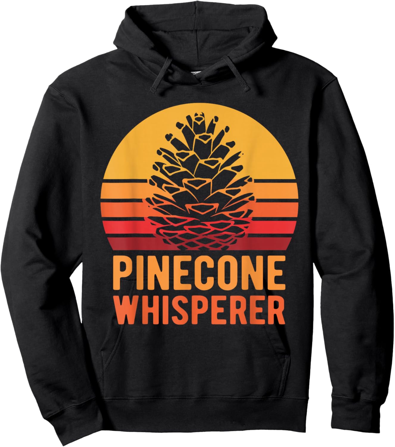 Vintage Pinecone Whisperer Retro Pine Cones Hoodie - Hoodie | Black