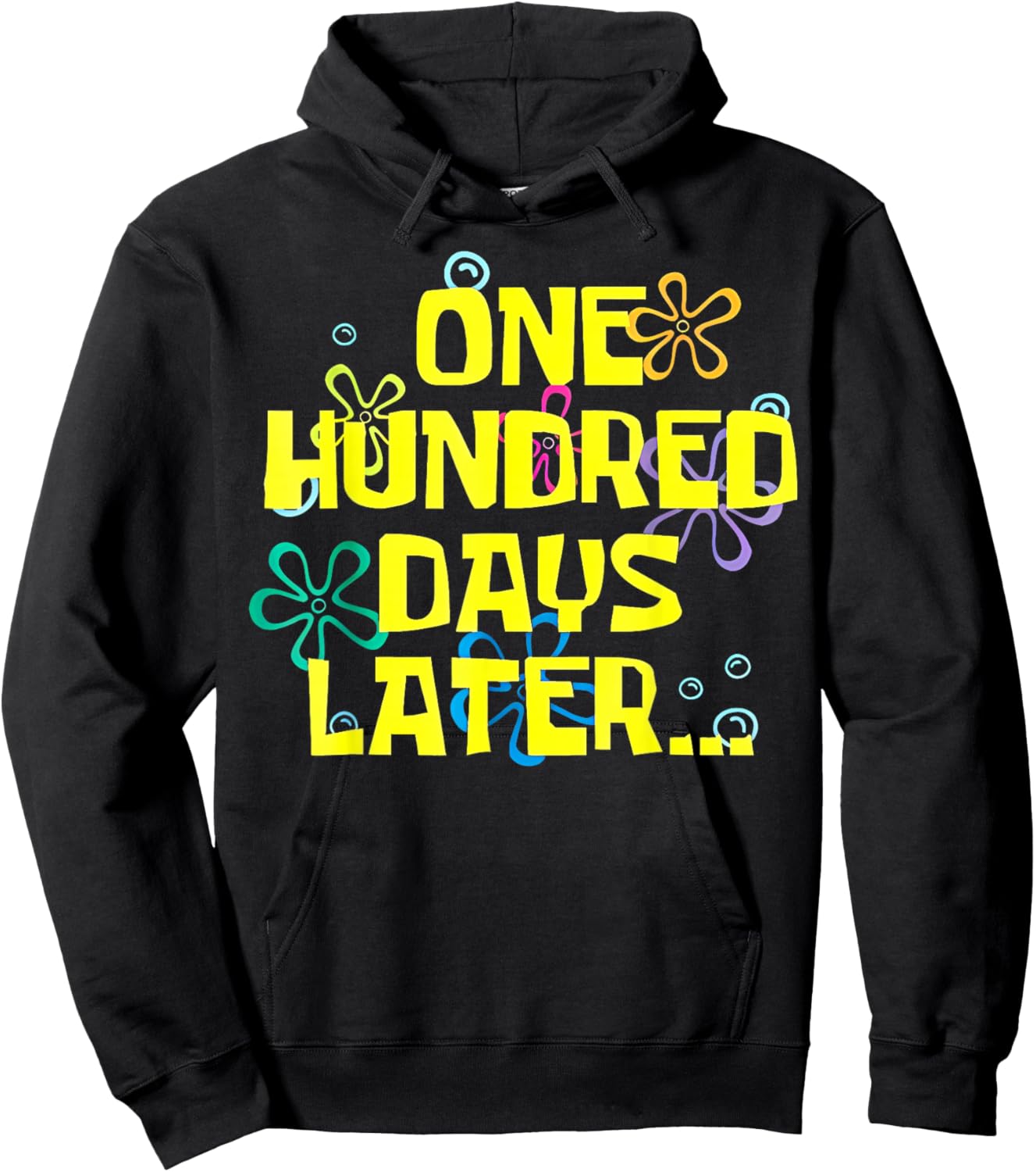 Teacher Kids Retro 100 Days Later 100th Day of School Hoodie - Hoodie | Black