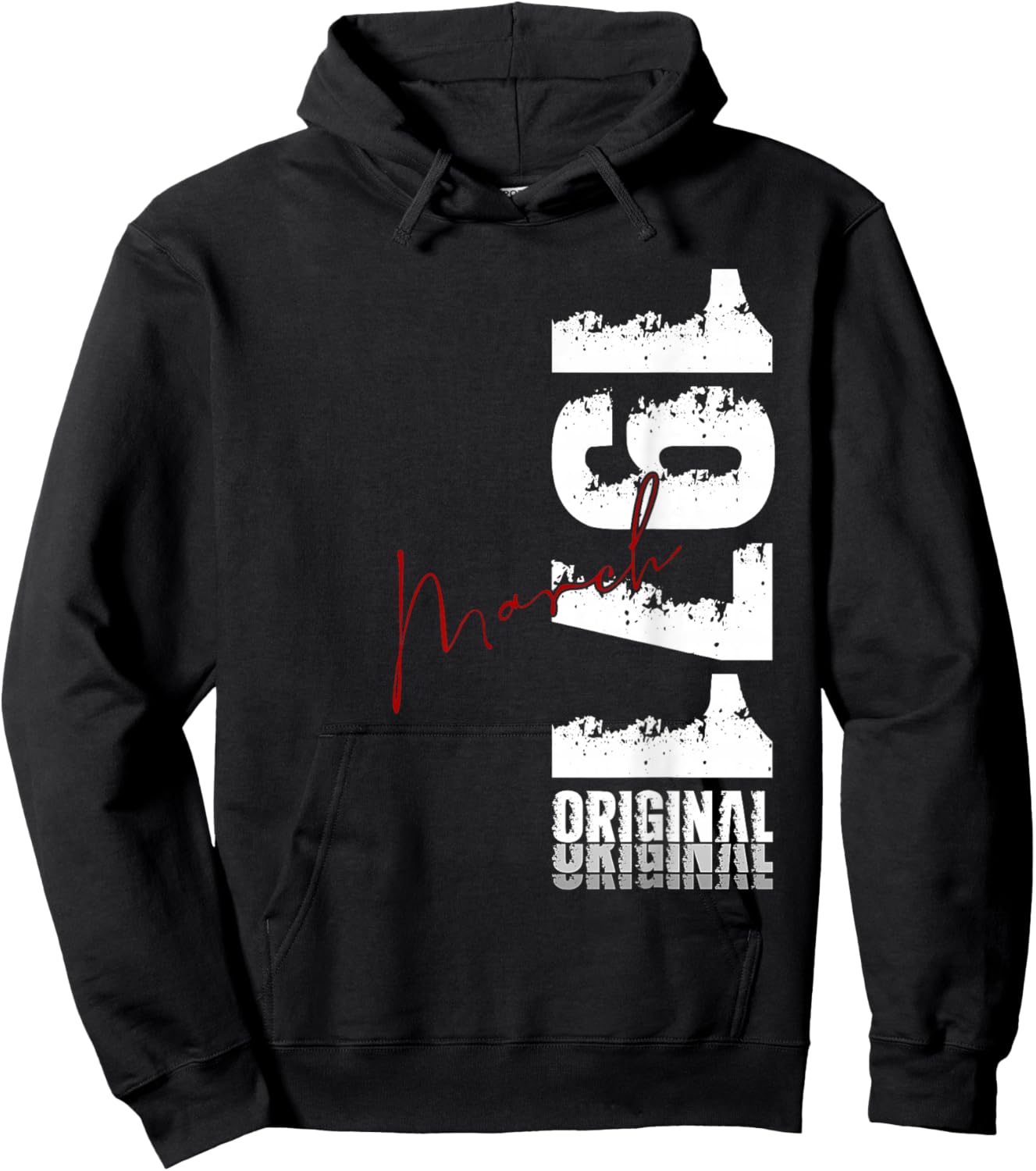 55th Birthday Gift Men Women Vintage March 1971 Hoodie - Hoodie | Black