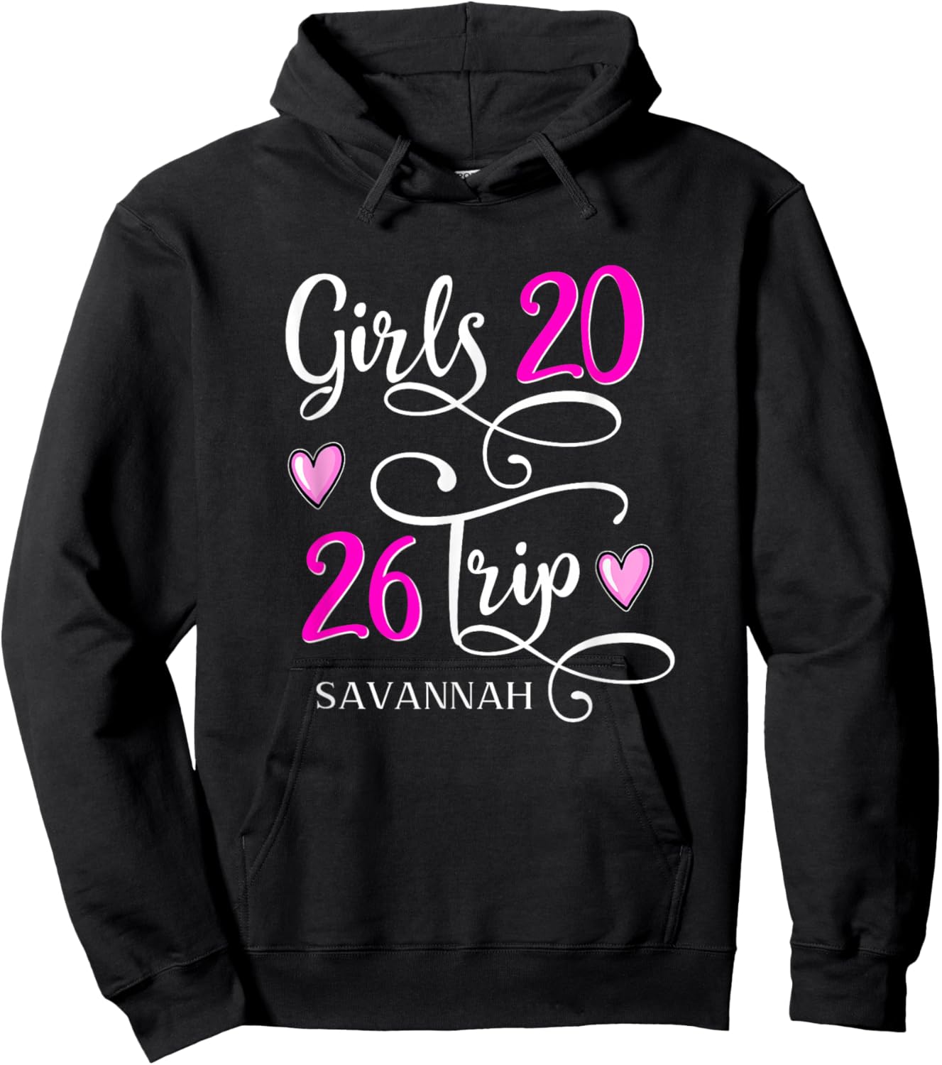 Girls Trip 2026 Savannah Georgia Vacation Group Matching Hoodie - Hoodie | Black
