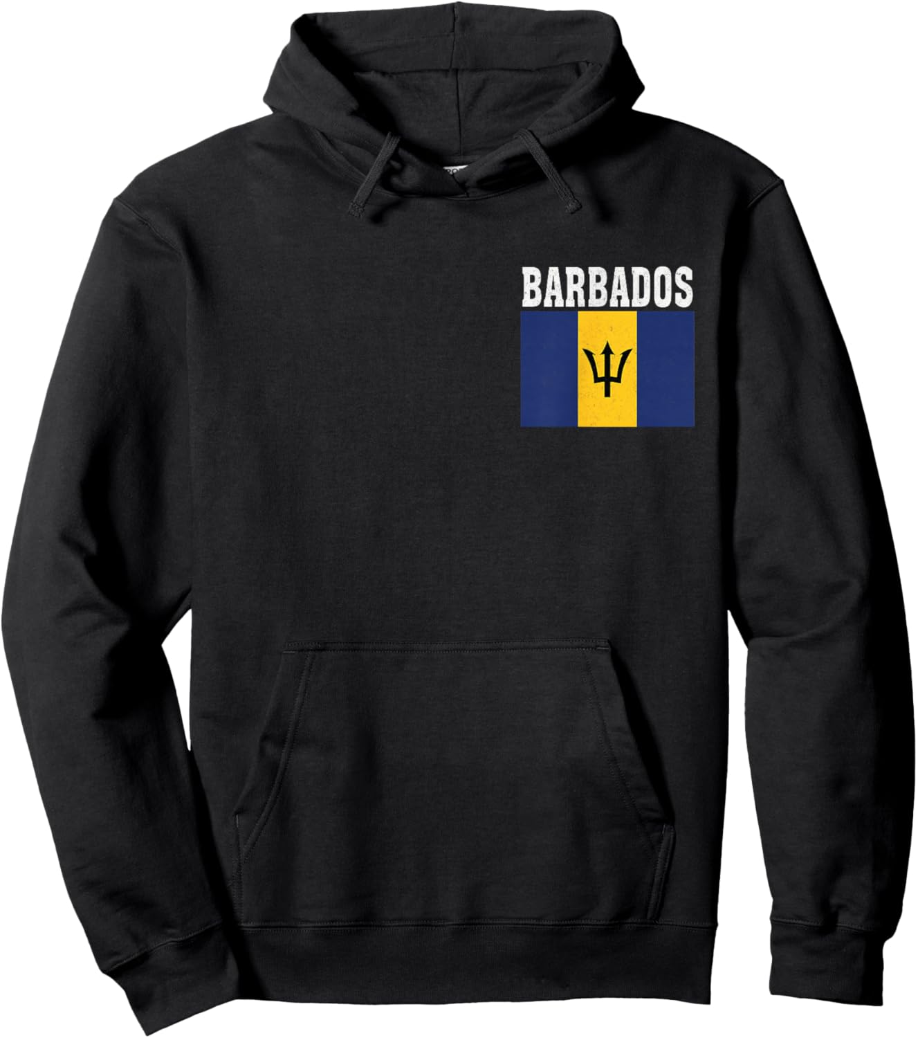 Barbados Flag Patriotic National Roots Souvenir Hoodie - Hoodie | Black