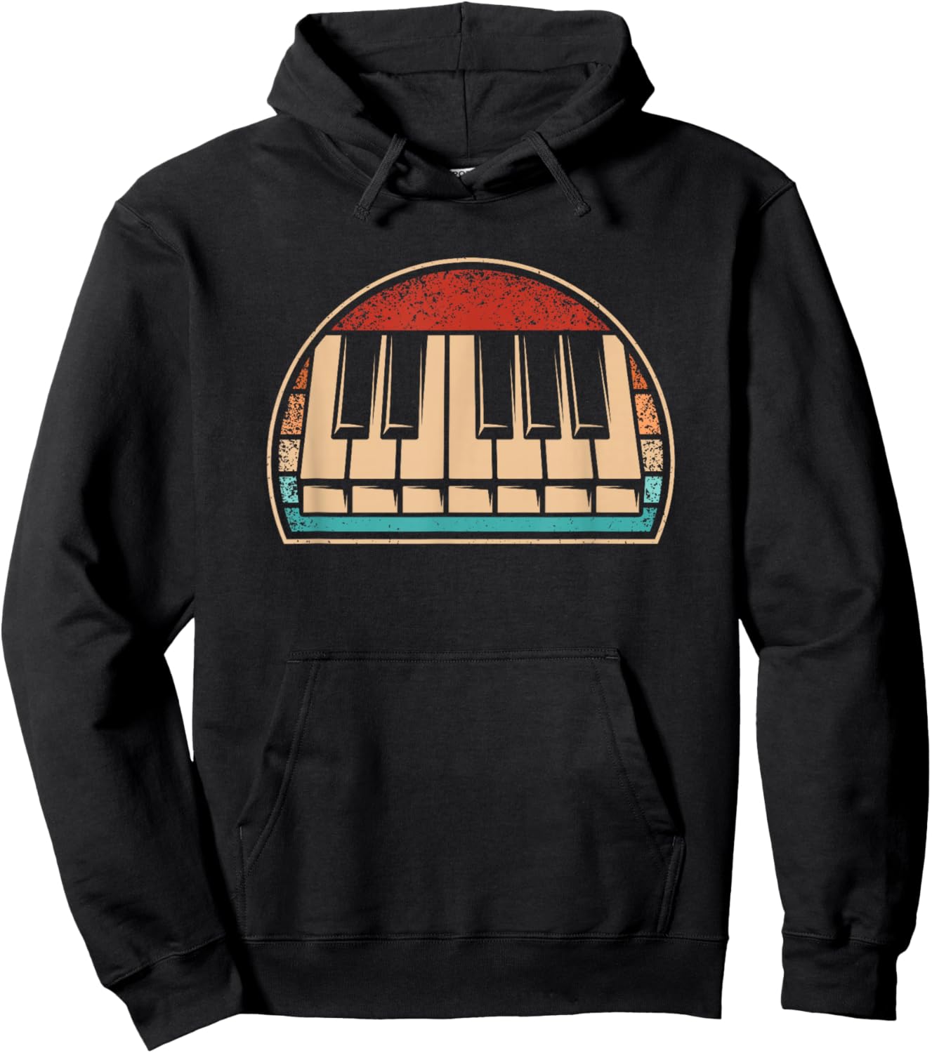 Retro Pianist Vintage Piano Lover Men Hoodie - Hoodie | Black