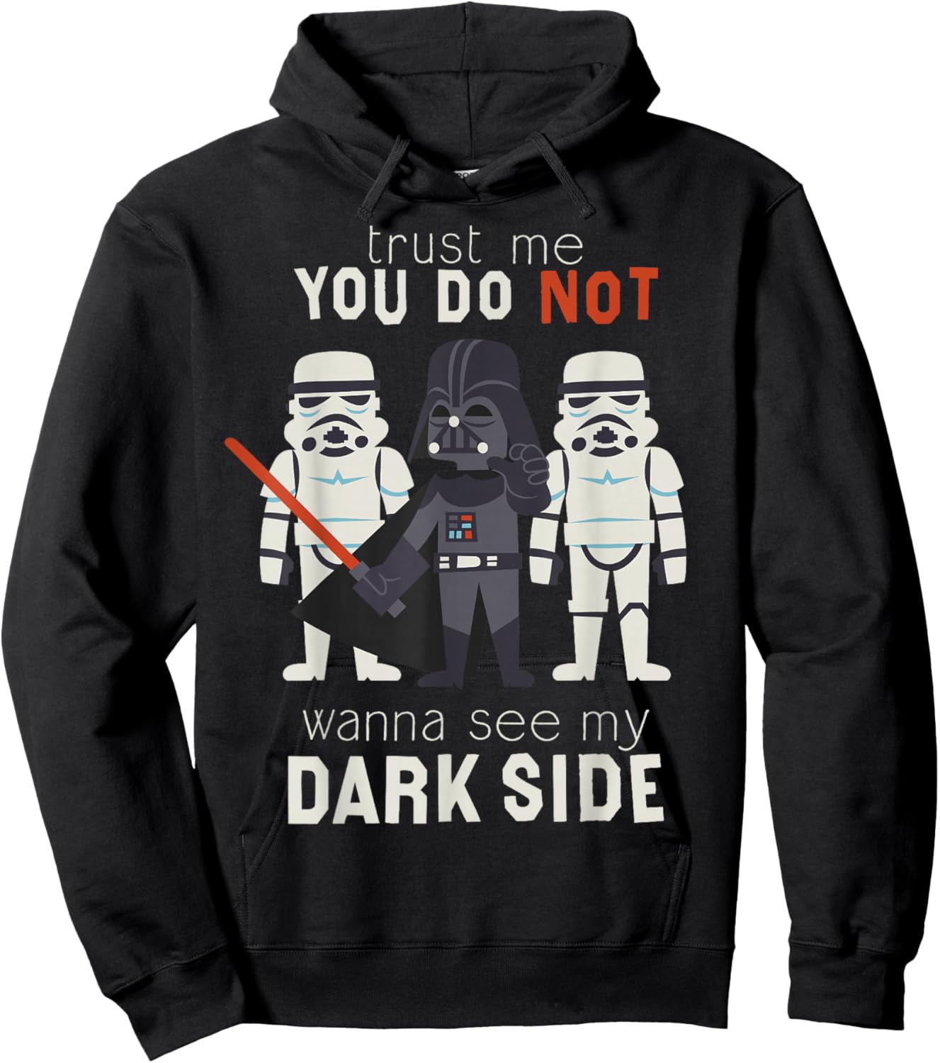 Star Wars A New Hope Darth Vader Dark Side Cartoon Hoodie - Hoodie | Black