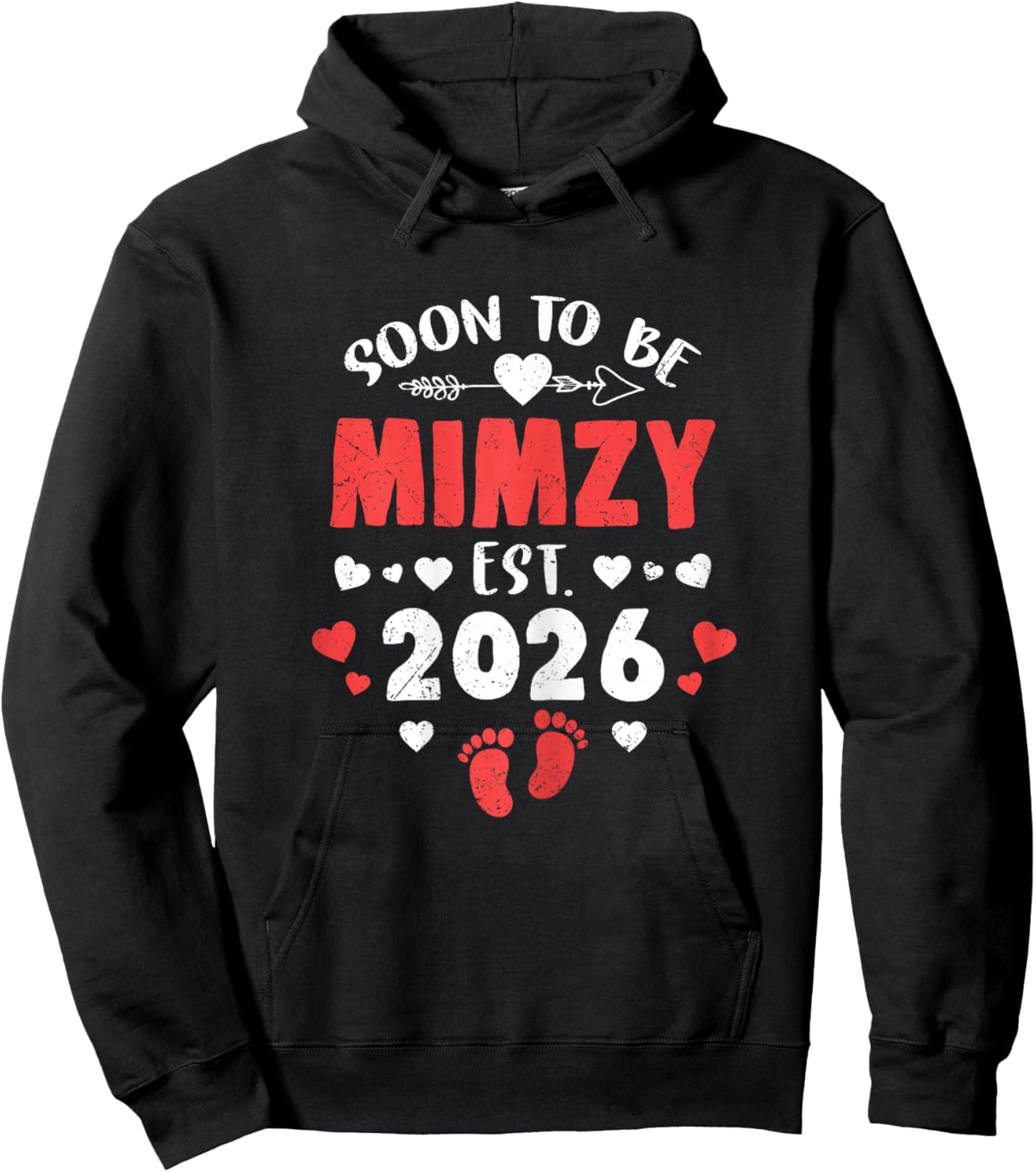 Soon to Be Mimzy Est 2026 Promoted to Grandma 26 Hoodie - Hoodie | Black