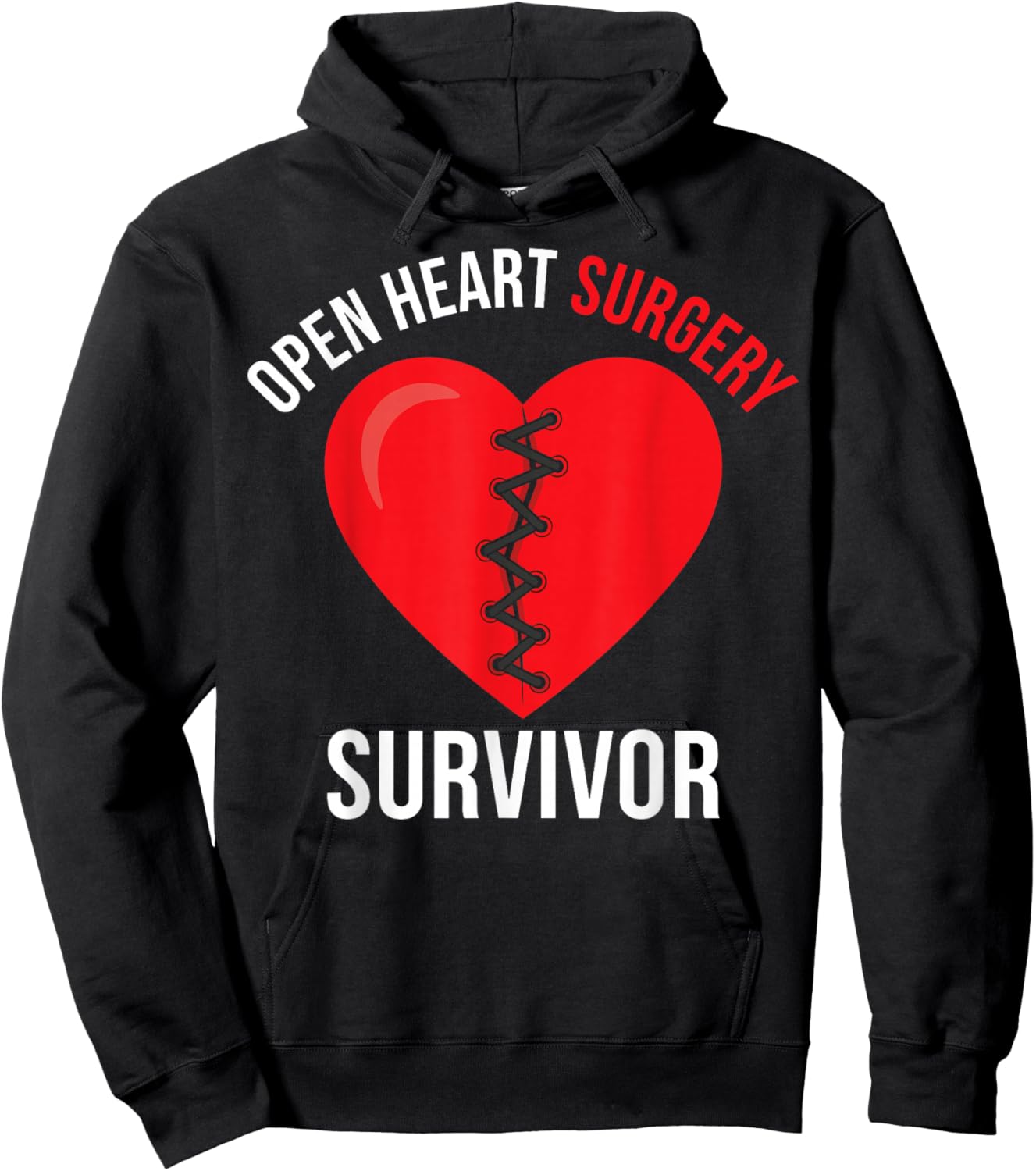Open Heart Surgery Survivor - Heart Recovery Warriors Hoodie - Hoodie | Black