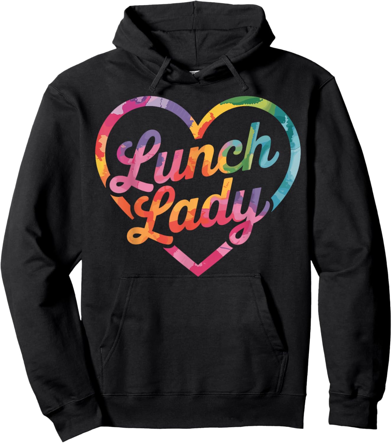 Lunch Lady Heart Cafeteria Worker Hoodie - Hoodie | Black