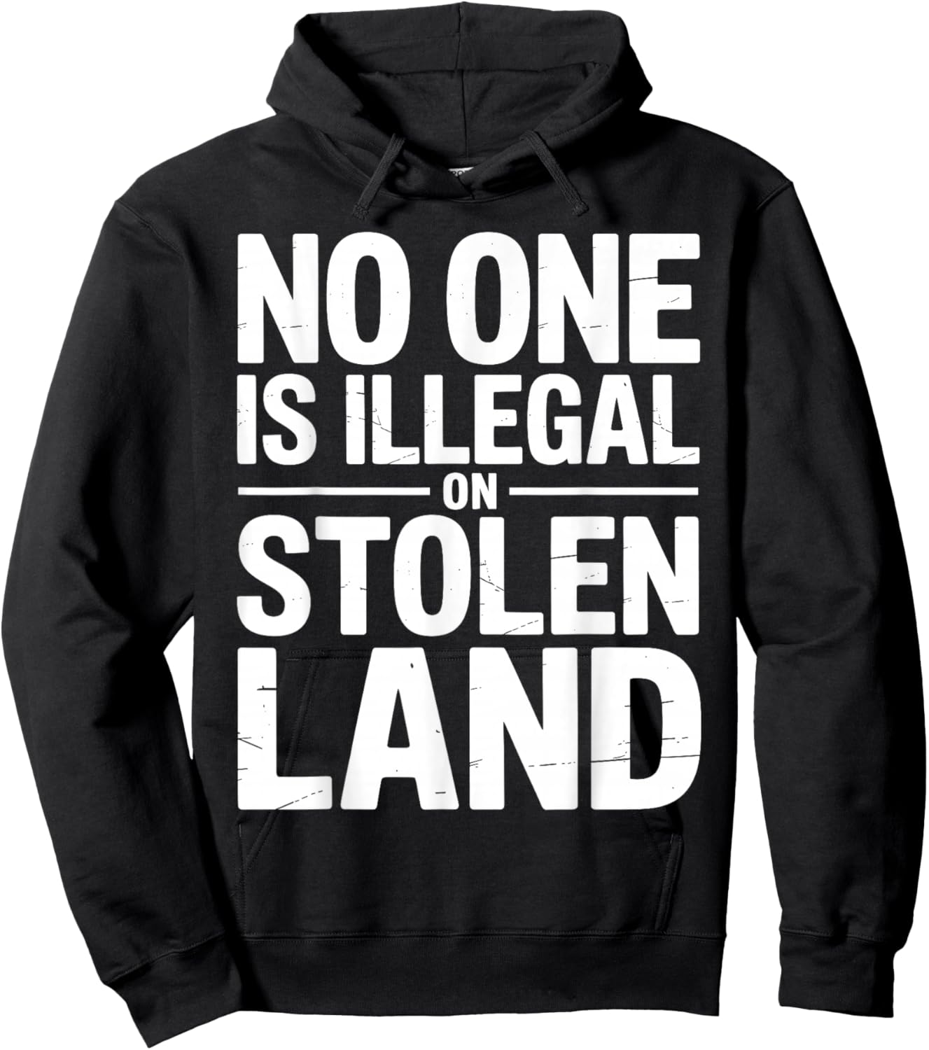 No One is Illegal On Stolen Land Native Americans Vintage Hoodie - Hoodie | Black