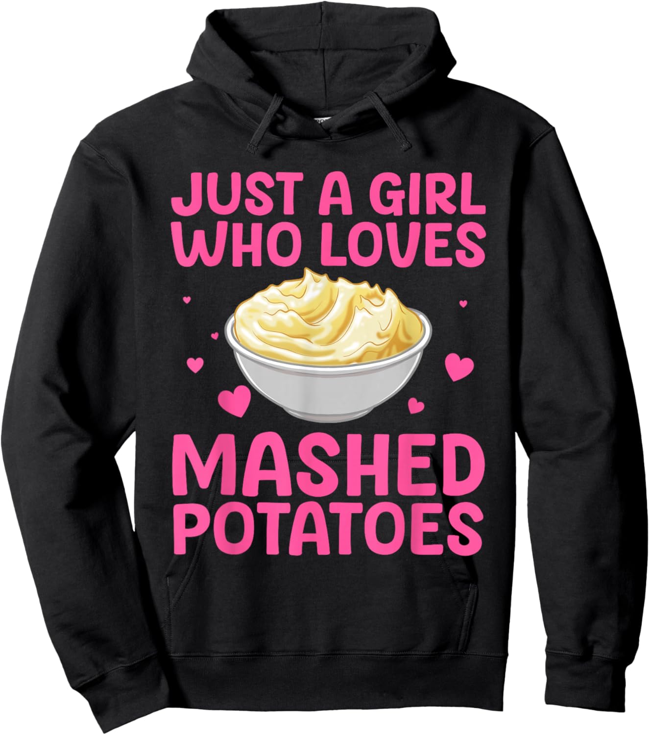 Mashed Potato Art Girls Thanksgiving Mashed Potato Hoodie - Hoodie | Black