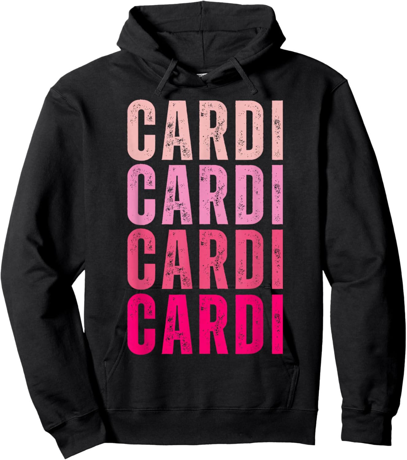 Vintage Cardi Personalized Name I Love Cardi Hoodie - Hoodie | Black