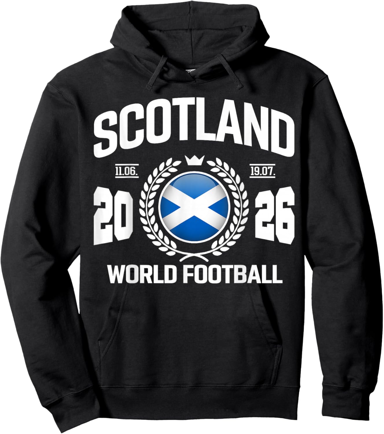Scotland Football Supporter 2026 Badge Design Hoodie - Hoodie | Black