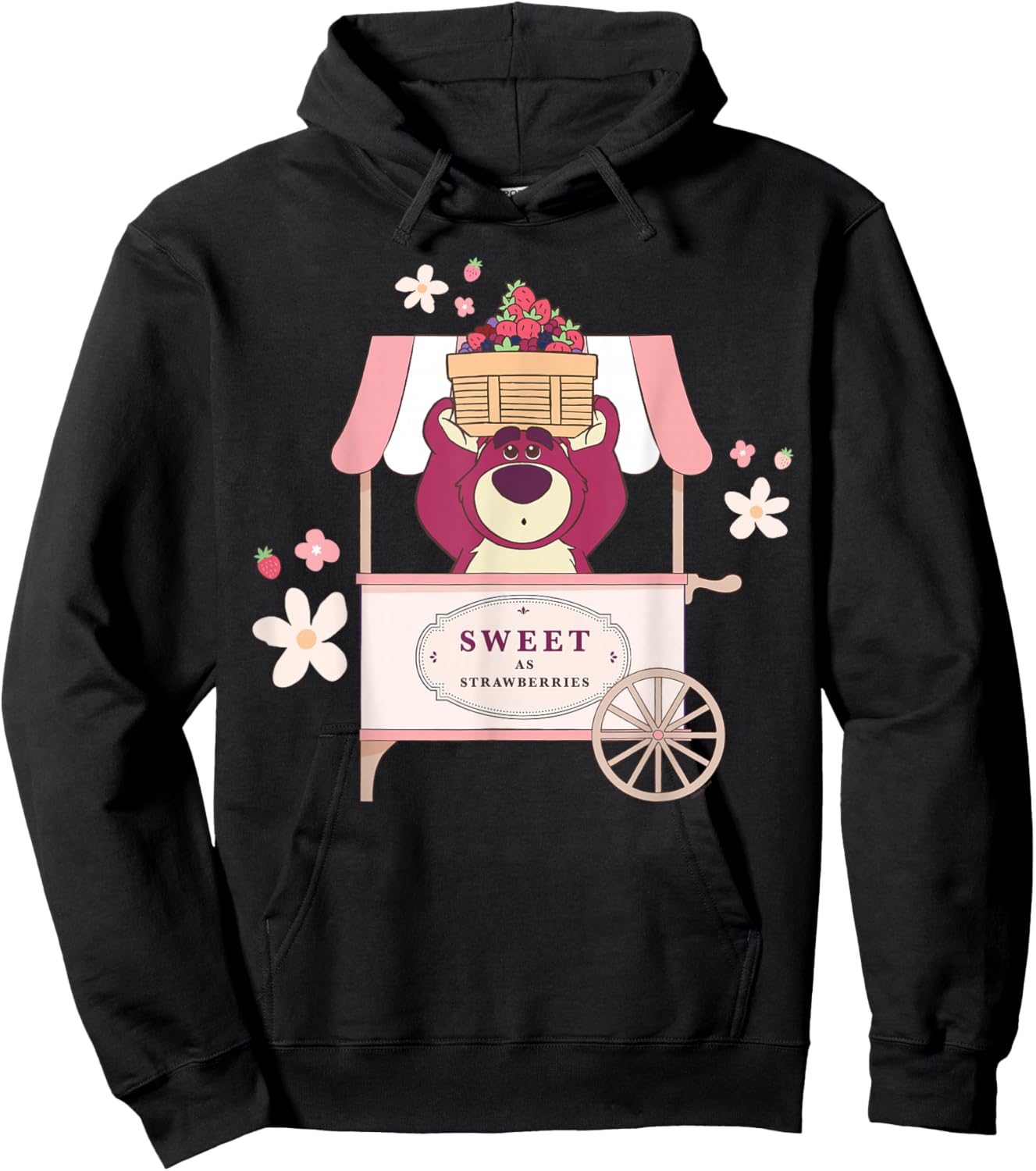 Disney & Pixar's Toy Story Lotso Sweet as Strawberries Cute Hoodie - Hoodie | Black