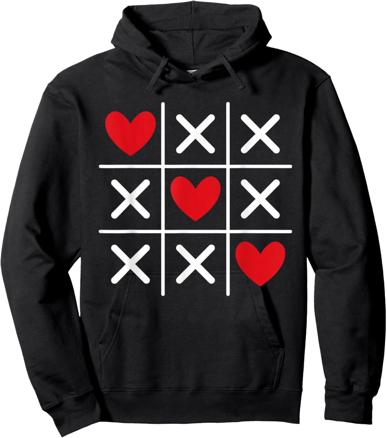 Cute Heart Valentines Day Graphic Love Hearts Boys Girls Hoodie - Hoodie | Black