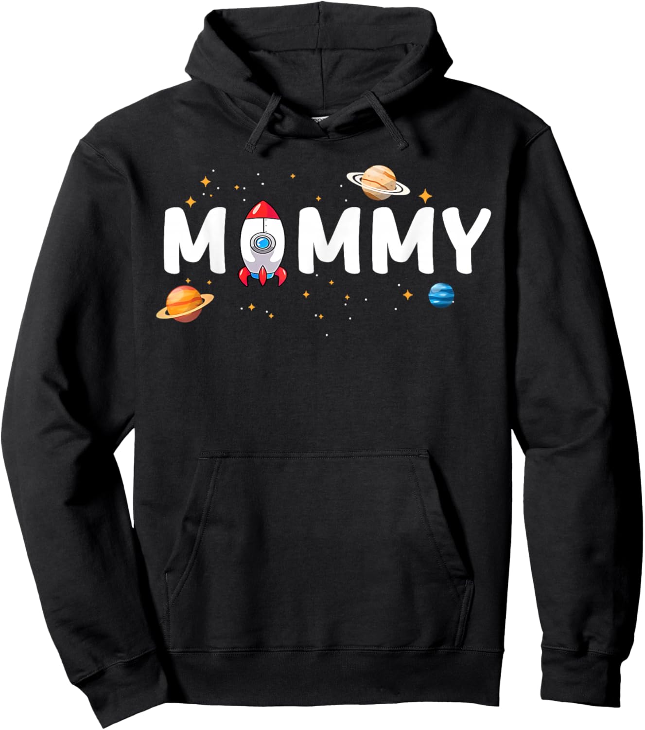 Mommy of The Birthday Boy Astronaut 1st Birthday Family Hoodie - Hoodie | Black