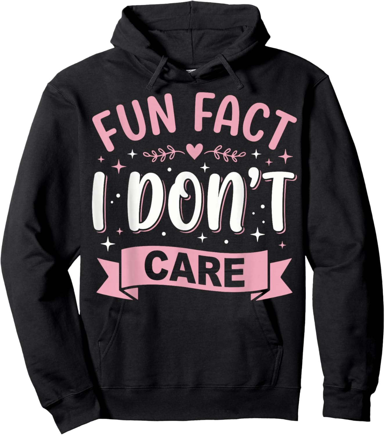 Fun Fact I Don't Care Hoodie - Hoodie | Black