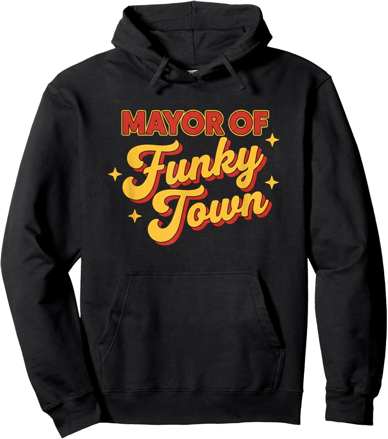 Mayor of Funky Town Retro 70S Nostalgia Music Dance Hoodie - Hoodie | Black