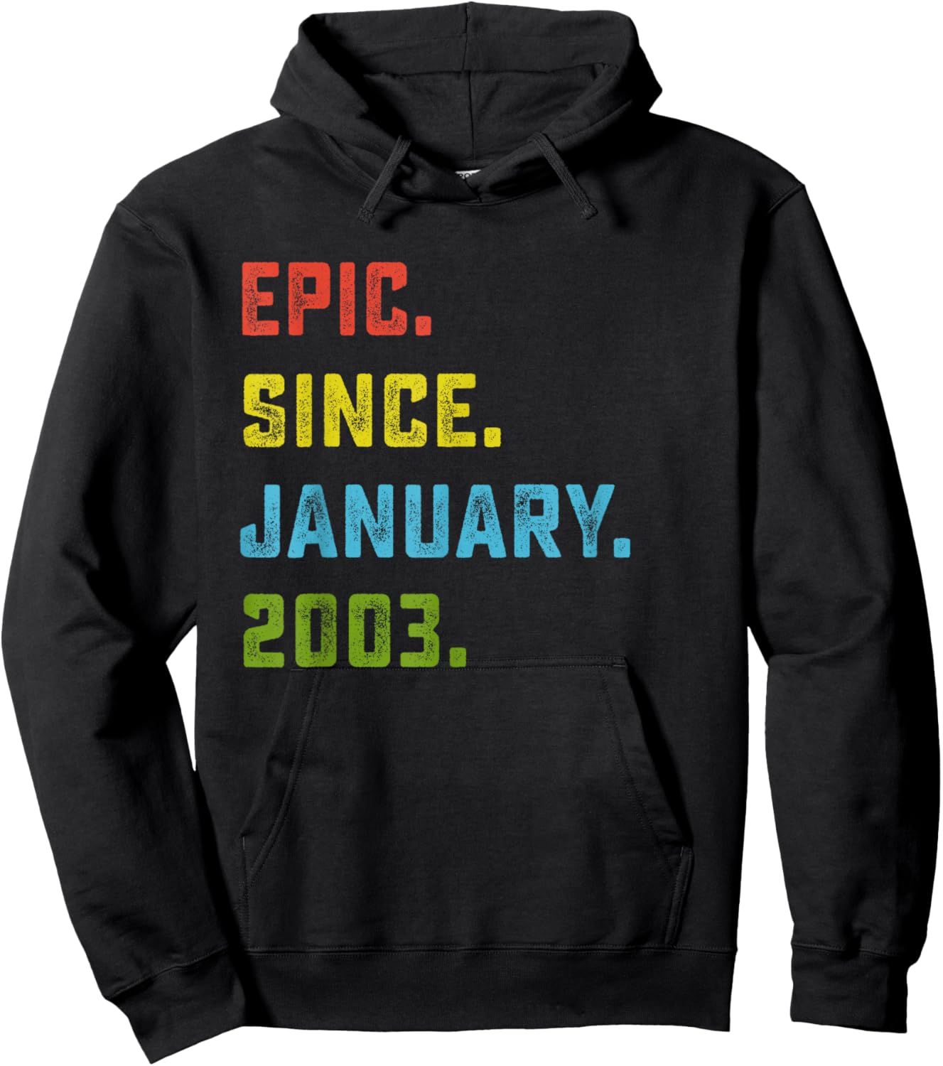 23rd Birthday Gift Epic Since January 2003 23 Years Old Hoodie - Hoodie | Black
