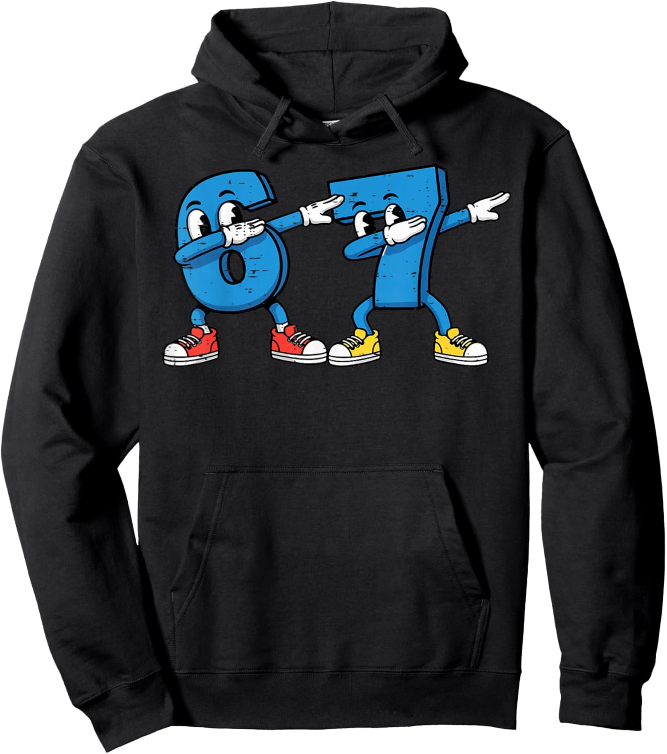 6 7 Meme Dab Numbers Funny 67 Gen Alpha Kids Boys Youth Hoodie - Hoodie | Black