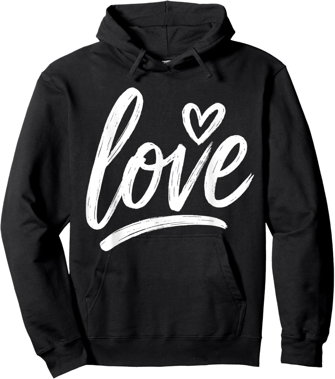 Love Heart Funny Valentines Day Men Women Teen Girl Boy Kids Hoodie - Hoodie | Black