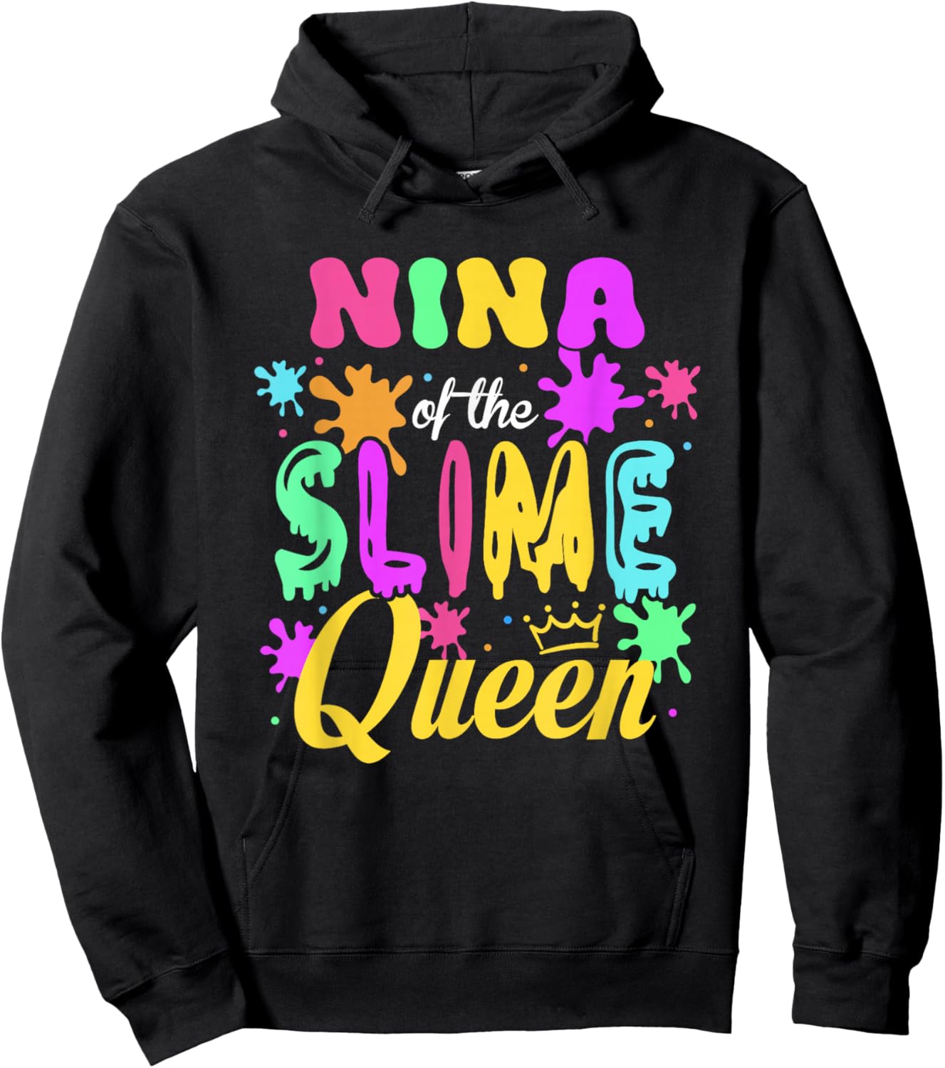 Nina of The Slime Queen Bday Family Matching Party Hoodie - Hoodie | Black