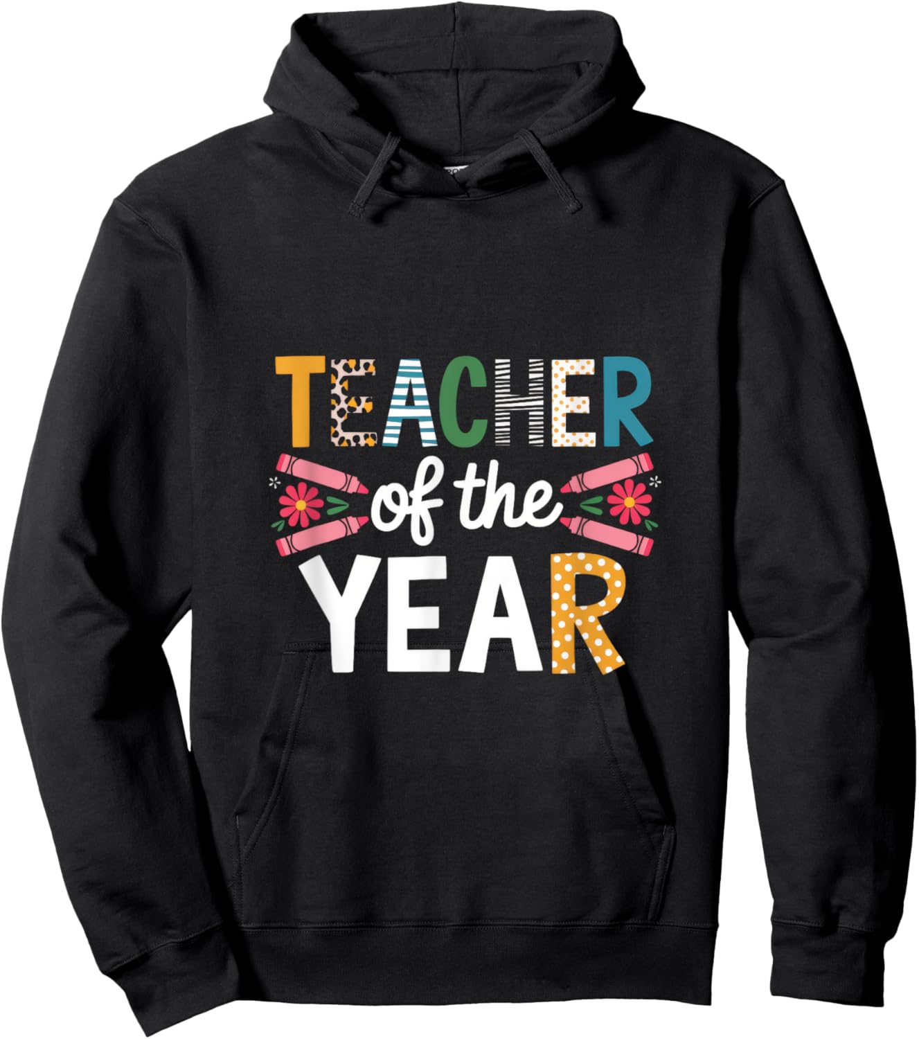 Teacher of The Year - Teacher Appreciation Teacher Hoodie - Hoodie | Black