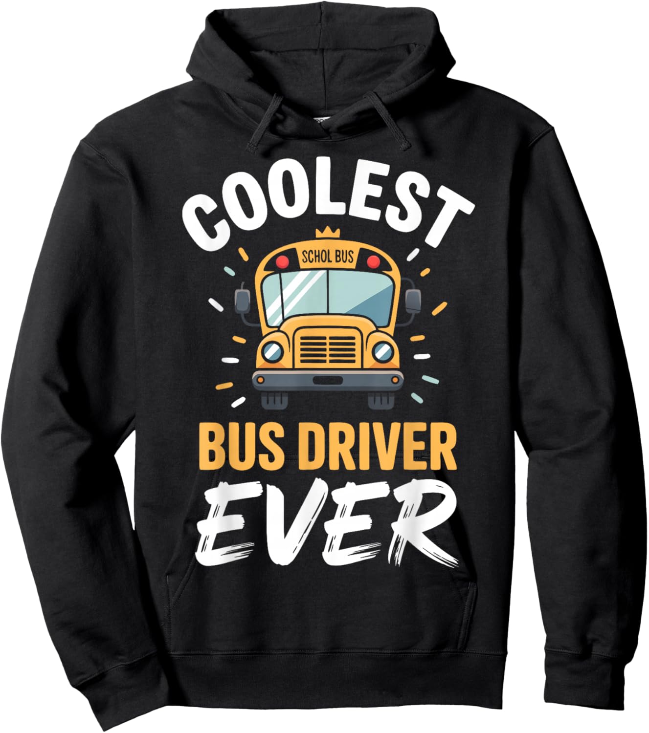 Cool School Bus Driver Appreciation Bus Hoodie - Hoodie | Black