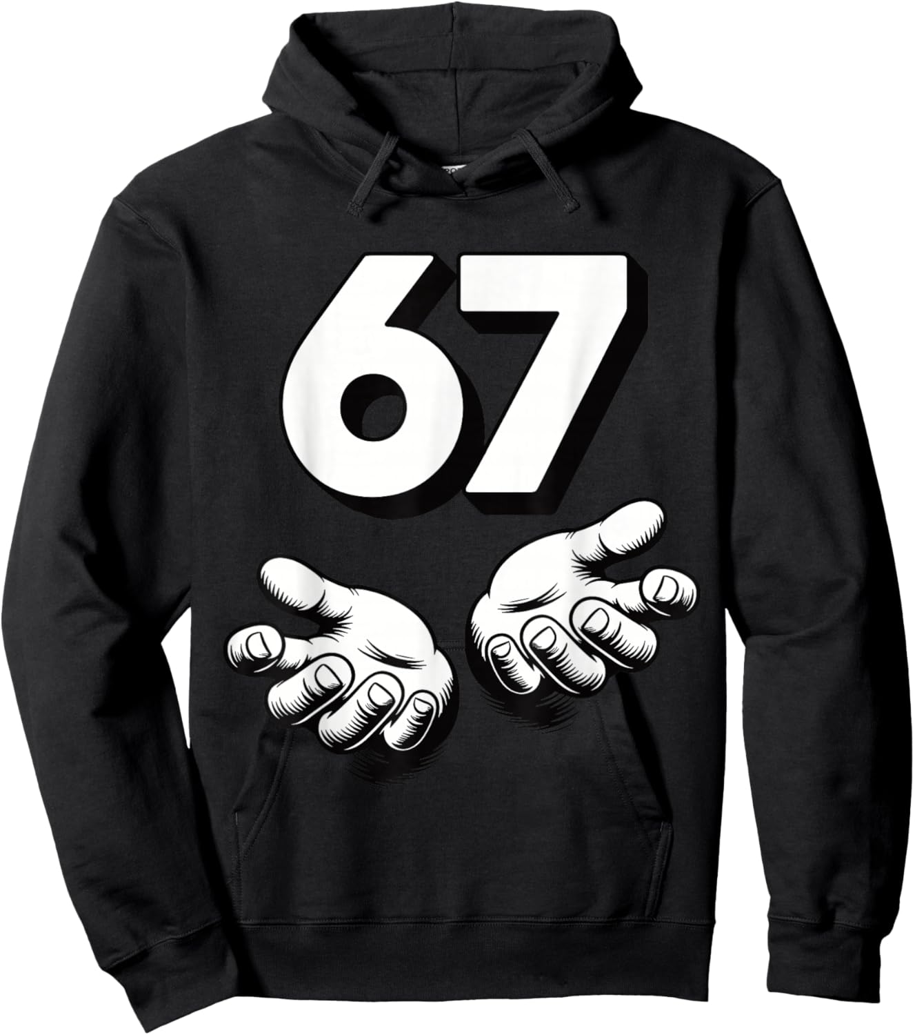 Funny 6 7 Meme Gen Alpha Gen Z Slang Six Seven Hoodie - Hoodie | Black