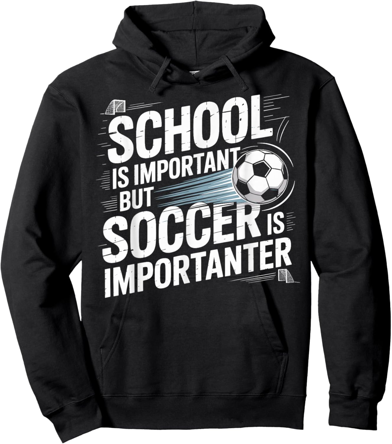 School is Important but Soccer is Importanter Player Fan Hoodie - Hoodie | Black