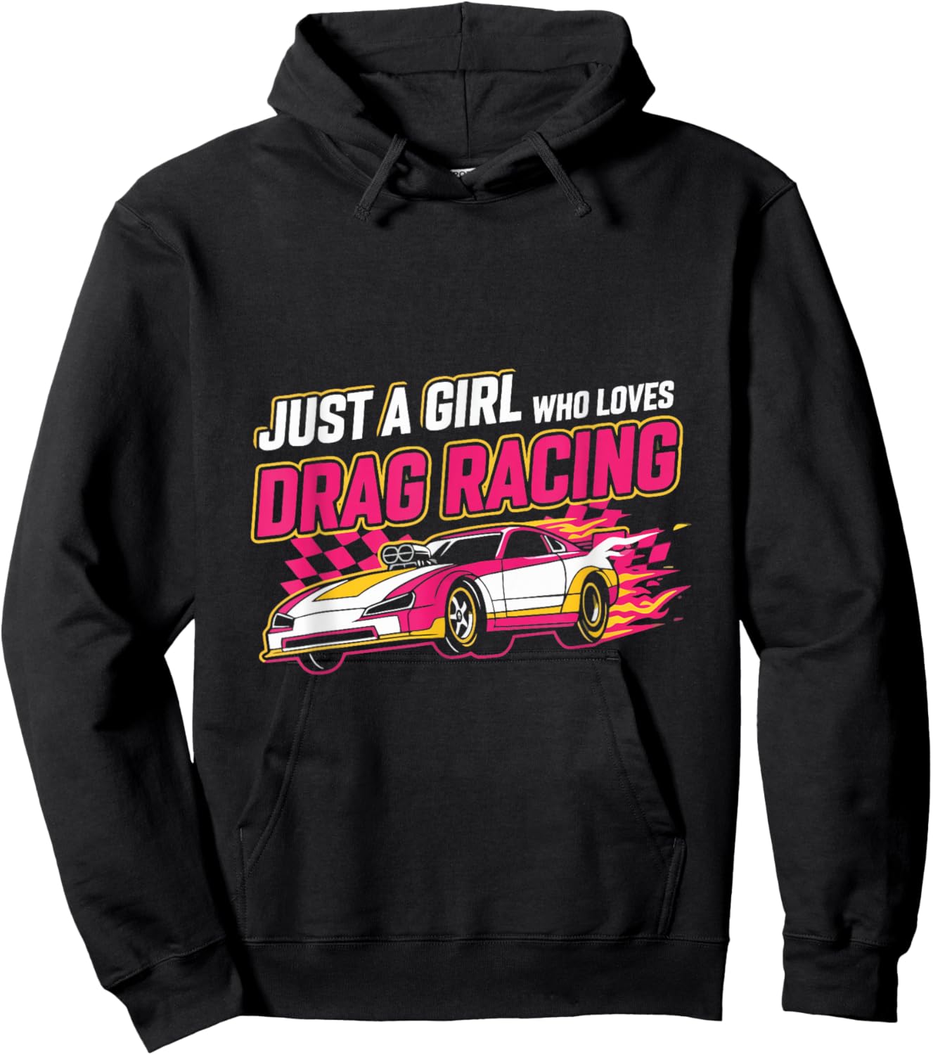 Just a Girl who Loves Drag Racing Drag Race Women Hoodie - Hoodie | Black