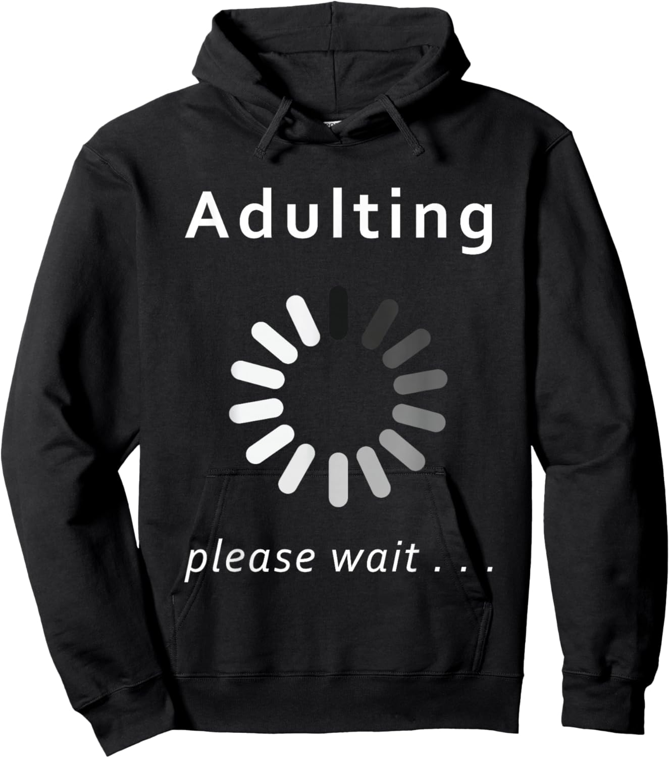 Adulting Please Wait Funny 18th Birthday 18 Years Old Hoodie - Hoodie | Black