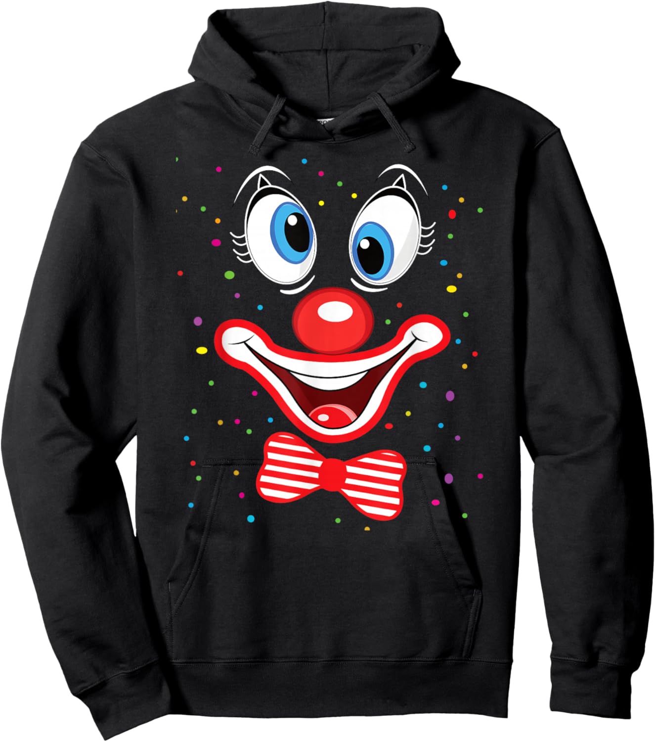 Carnival Clown Face Circus Costume Kids Men Women Carnivals Hoodie - Hoodie | Black