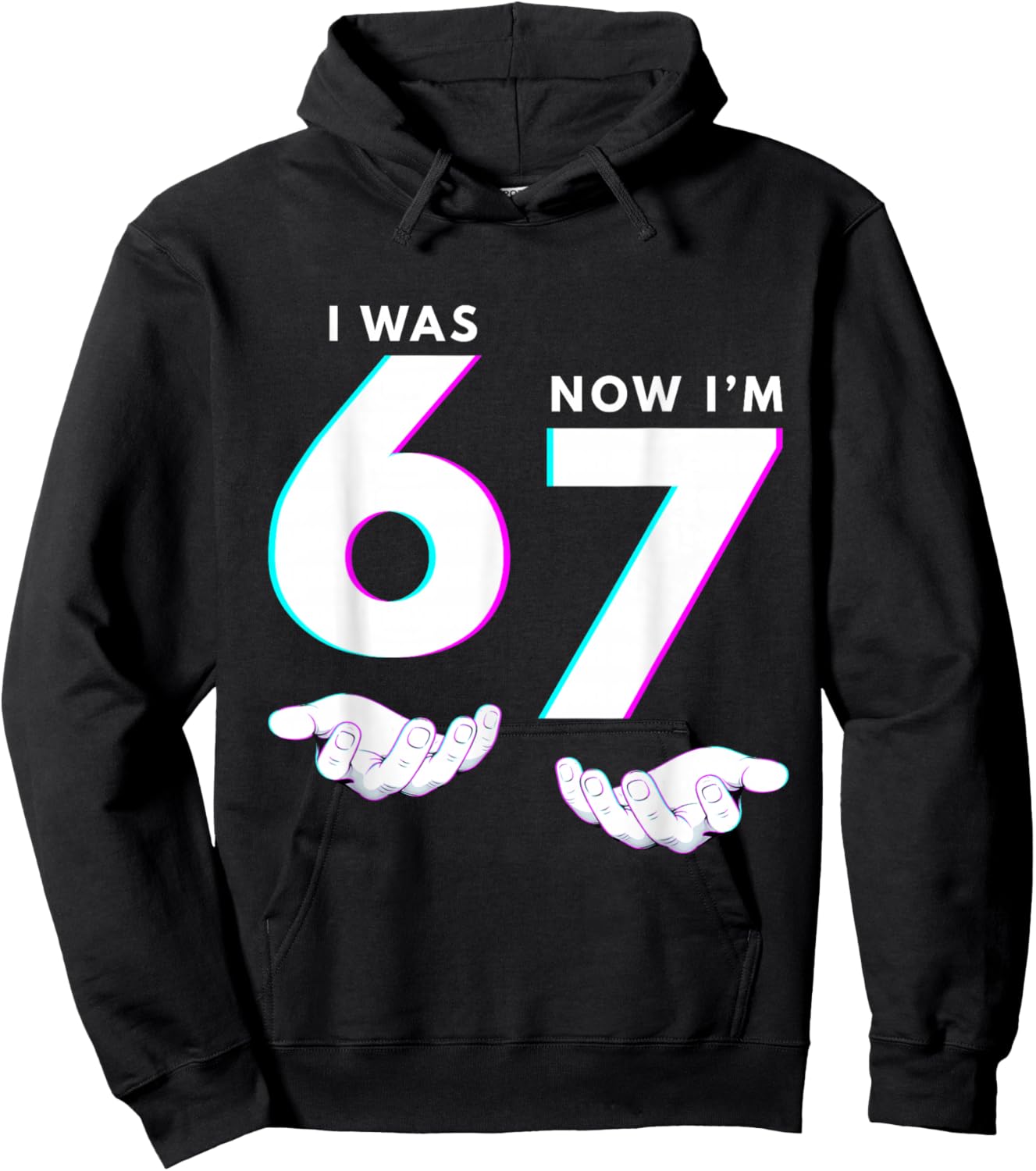I was 6 Now I'm 7 Girl Boy Kids Six Seven Birthday Hoodie - Hoodie | Black