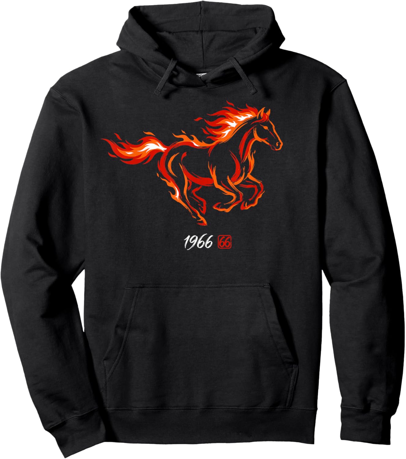 1966 Year of The Fire Horse 60th Birthday Japanese Art Hoodie - Hoodie | Black